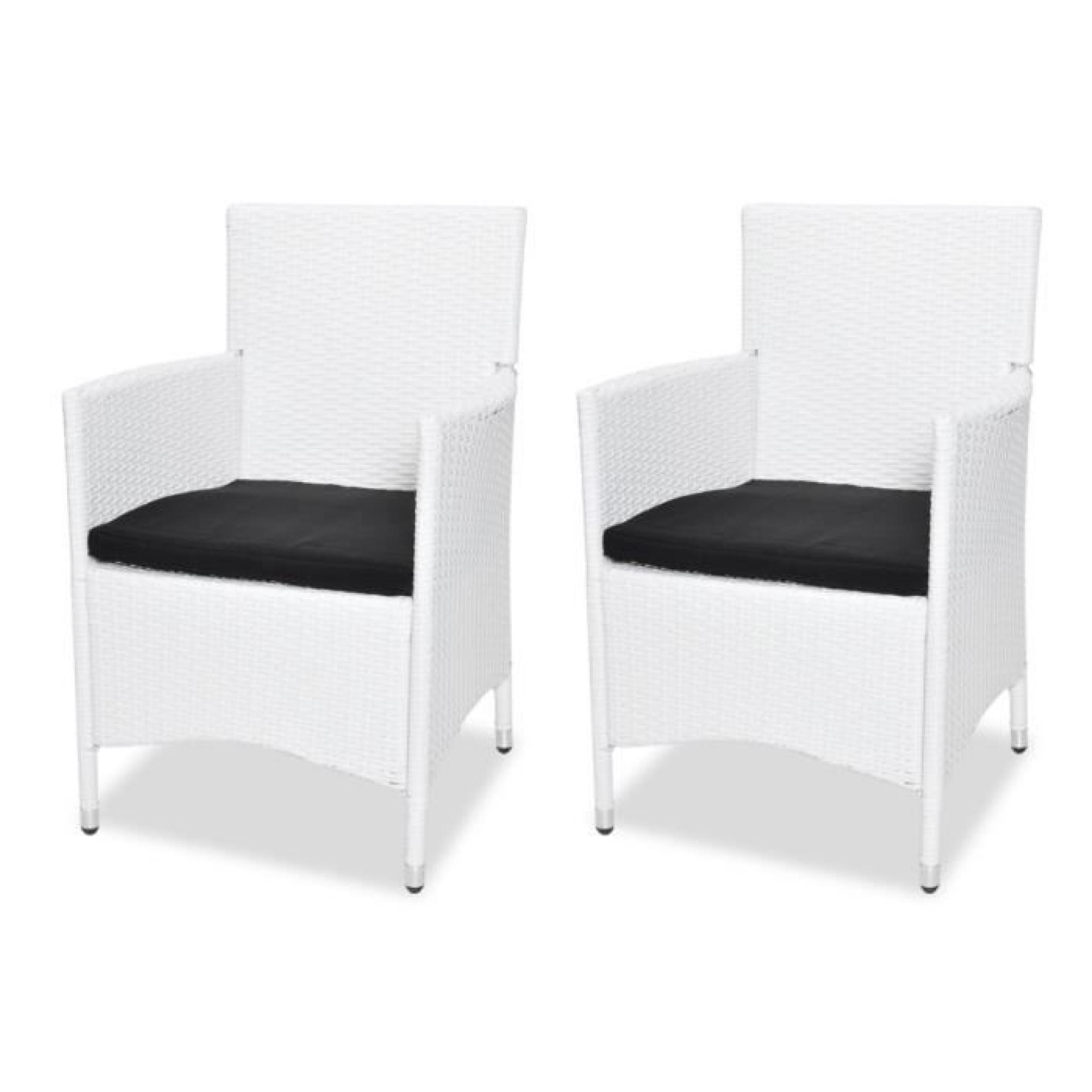 Magnifique 2 chaises en rotin blanc