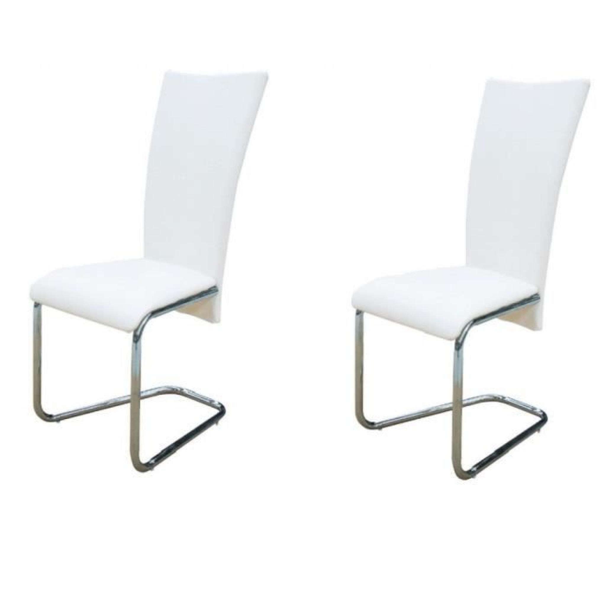 Magnifique 2 chaises ultra design blanches