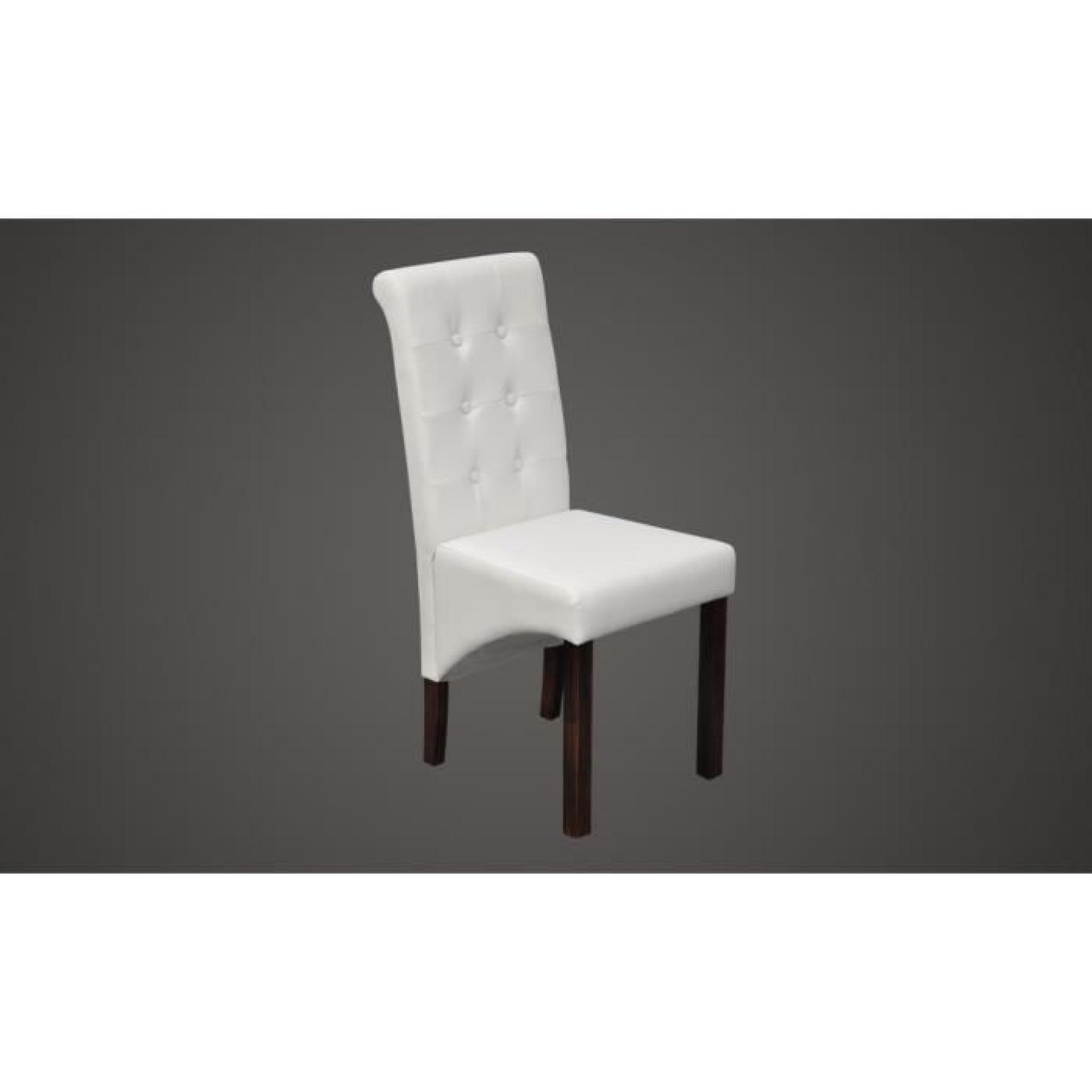 Magnifique Chaise antique PU blanc (lot de 6)