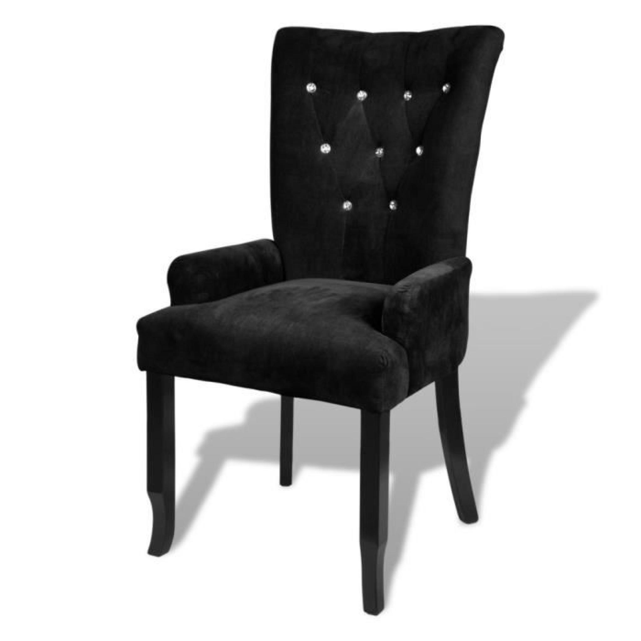 Magnifique Chaise capitonnee noir 54 x 56 x 106 cm