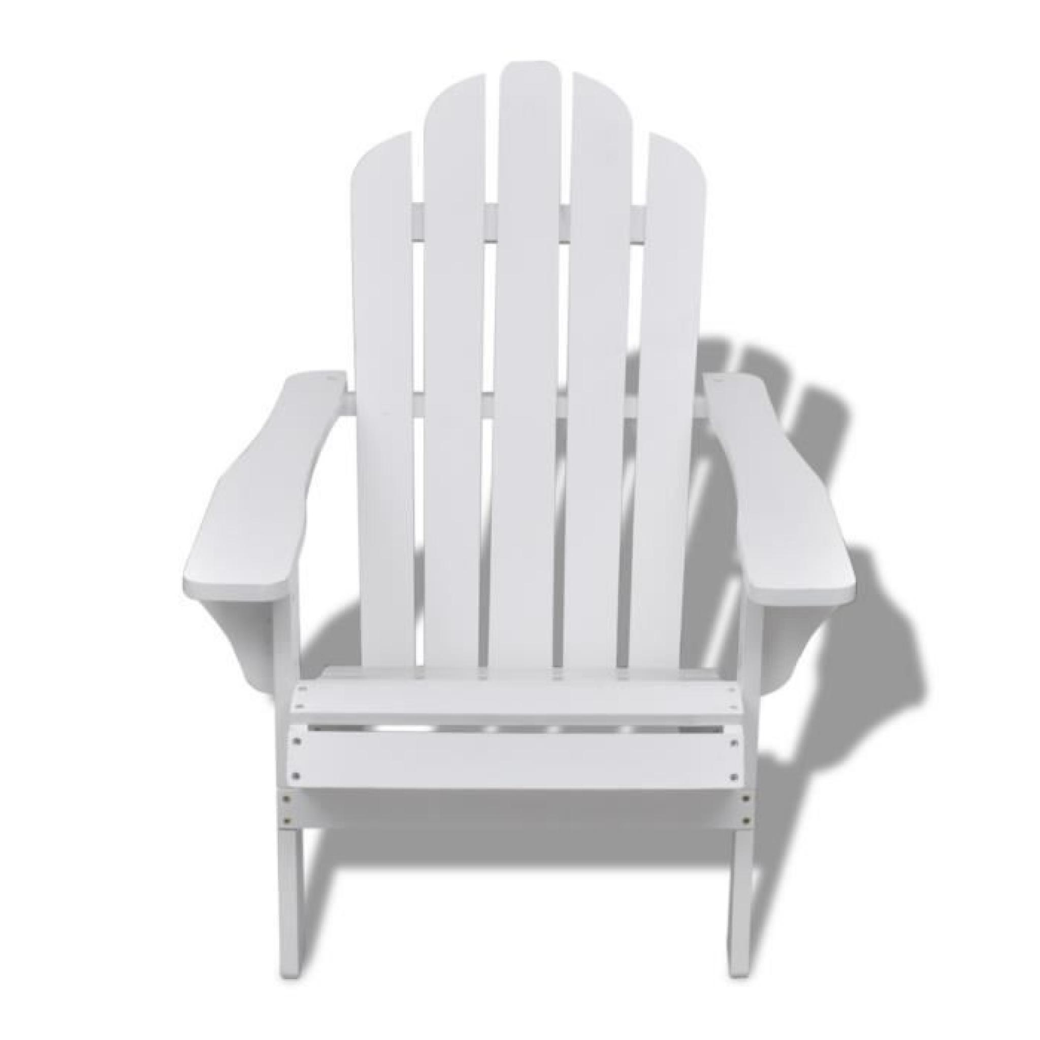 Magnifique Chaise de salon jardin en bois blanche chaise relaxation