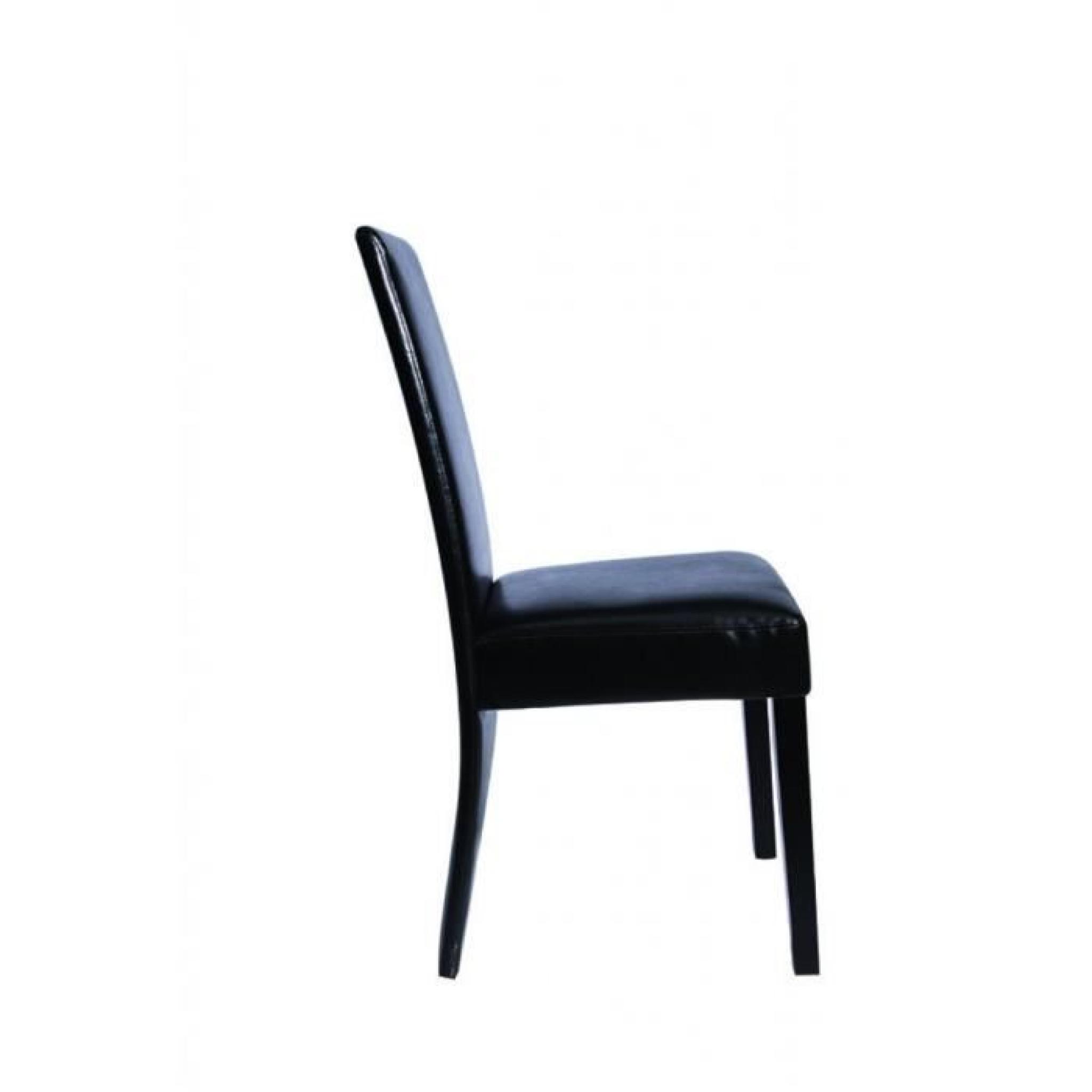 Magnifique Chaise design bois noir (lot de 2)