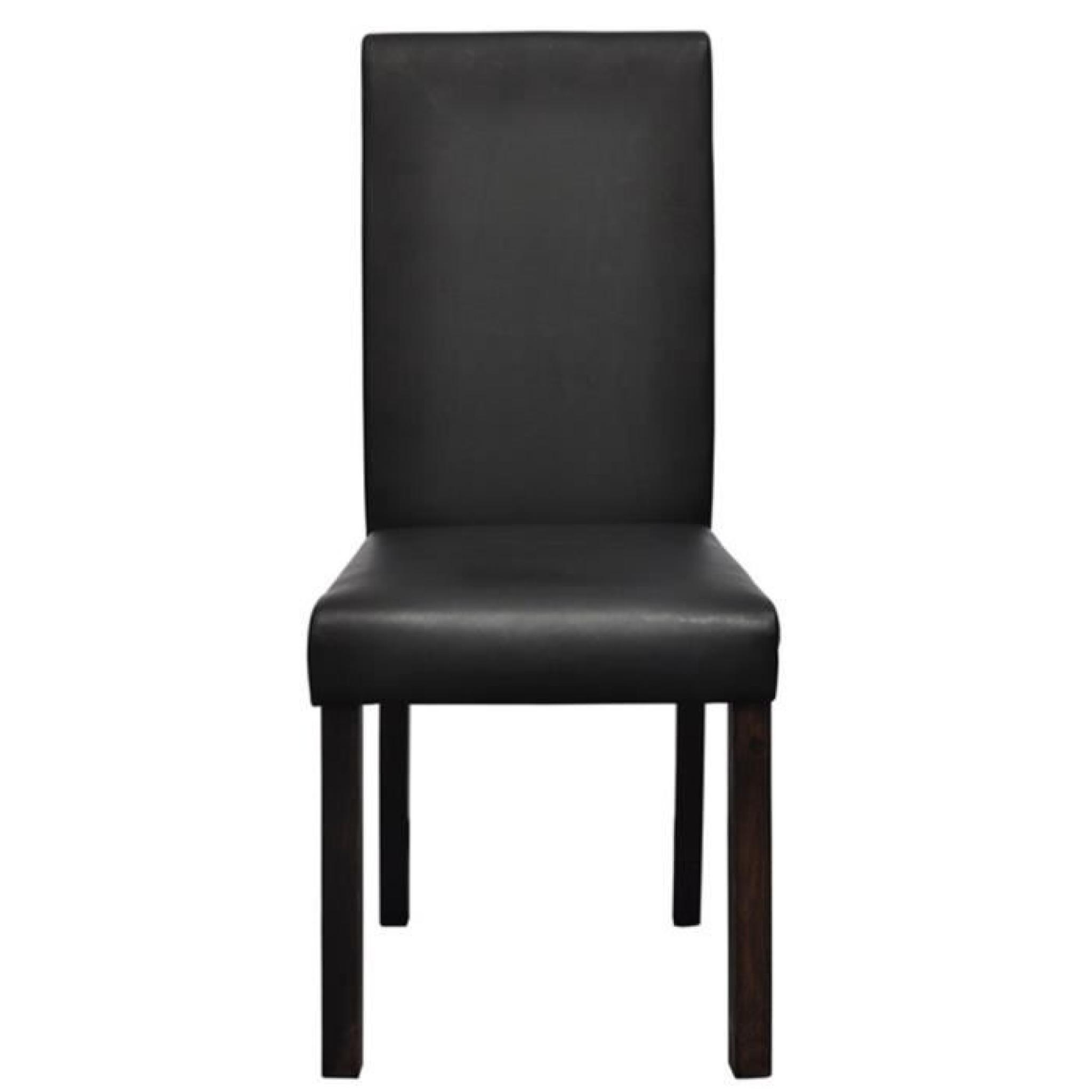 Magnifique Chaise design classique noire (lot de 2)