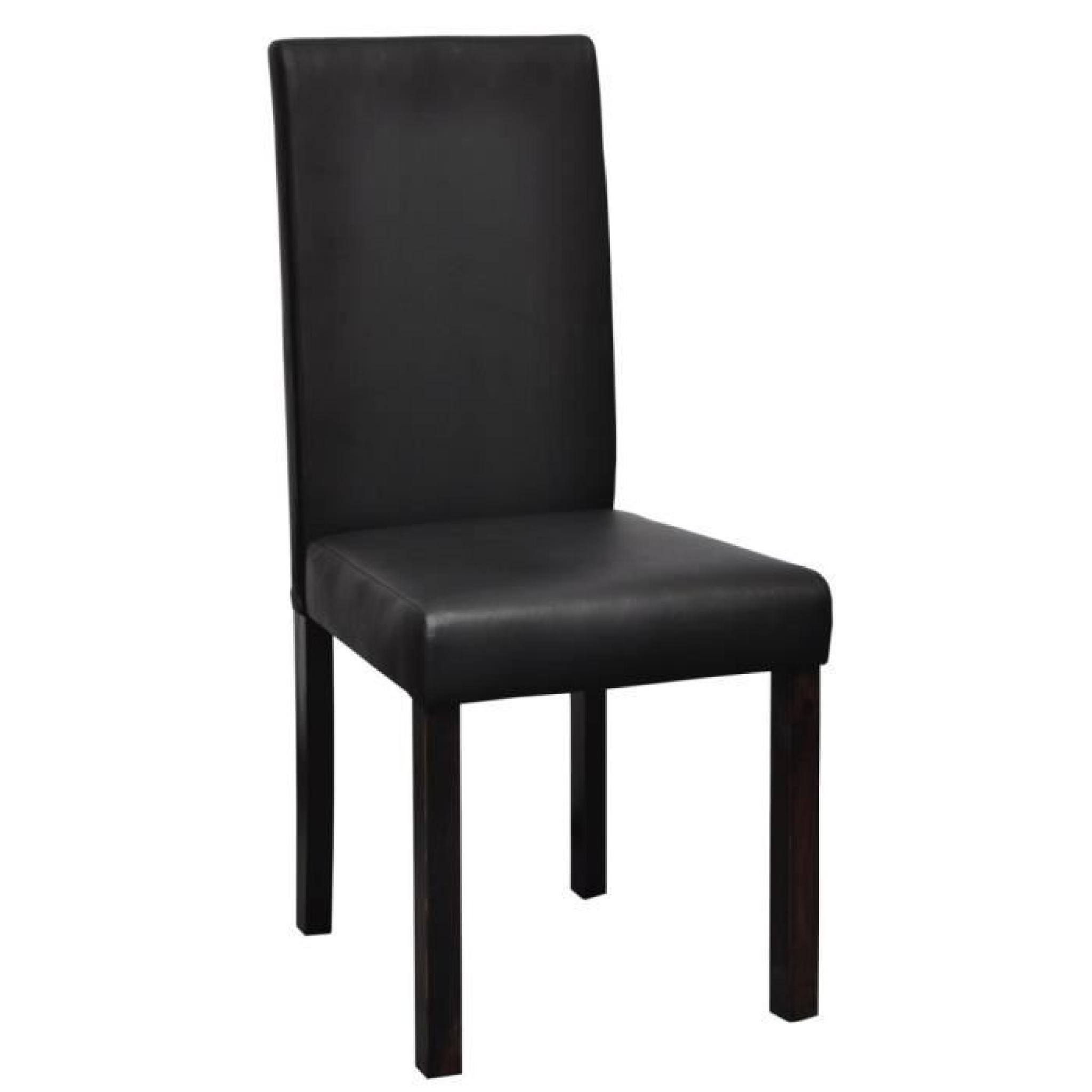Magnifique Chaise design colonial noire (lot de 6)
