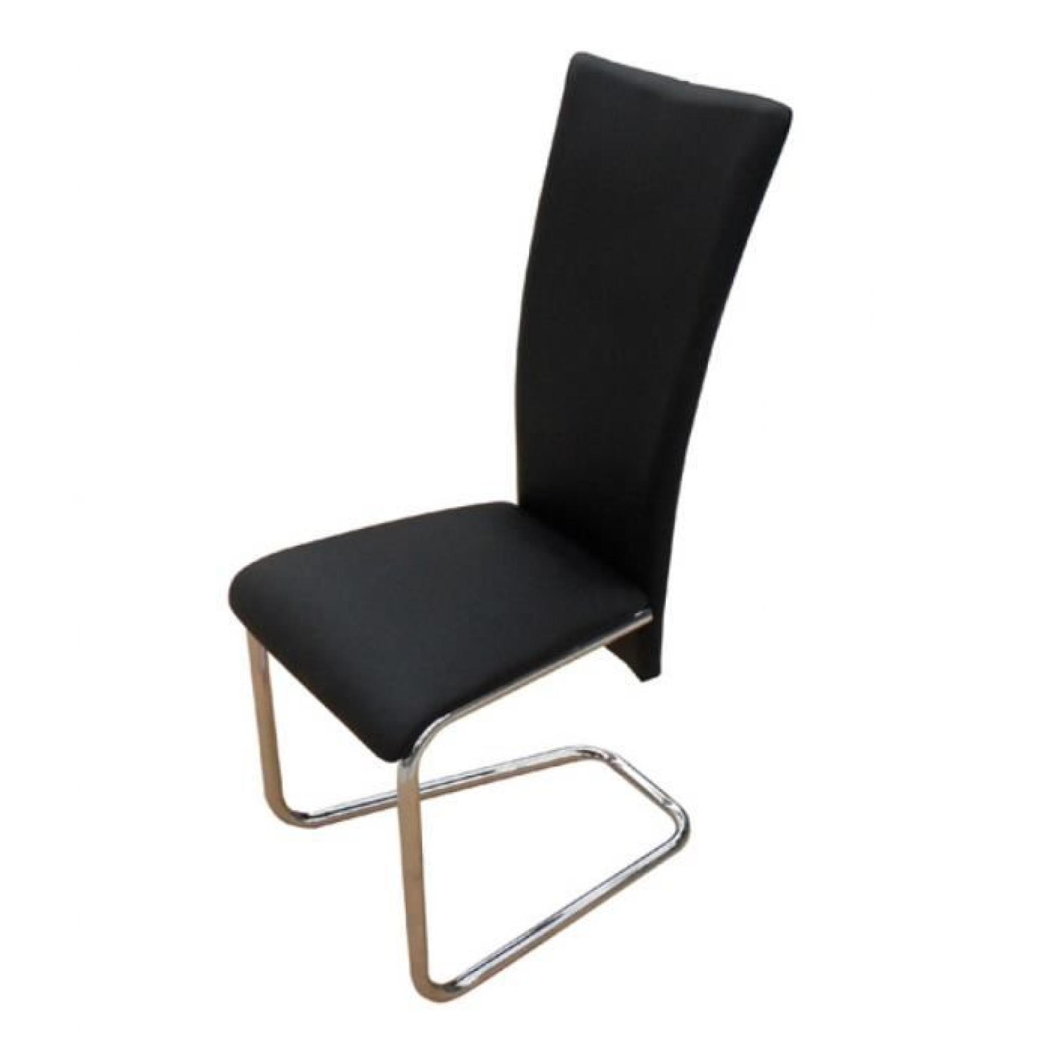 Magnifique Chaise design metal noire (lot de 6)