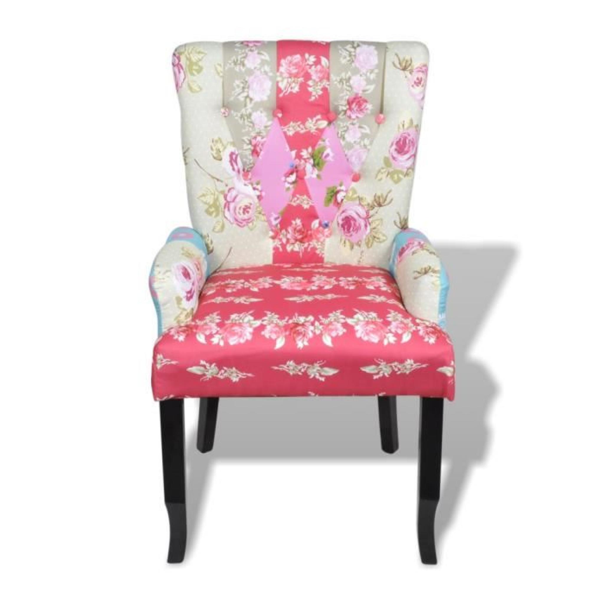 Magnifique Chaise design Patchwork multi couleur ergonomique