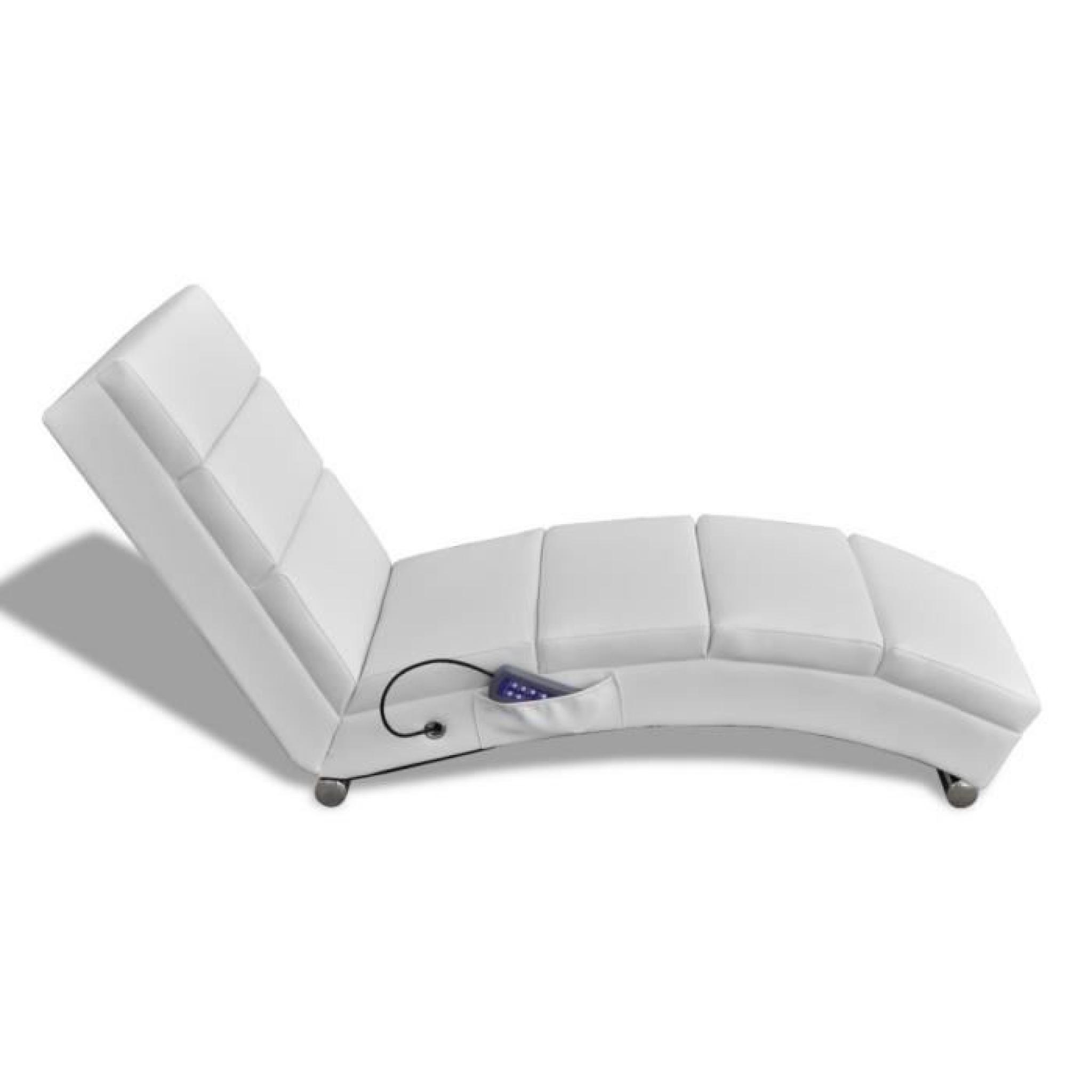 Magnifique Chaise Massage Electrique Fonctionnelle Blanc