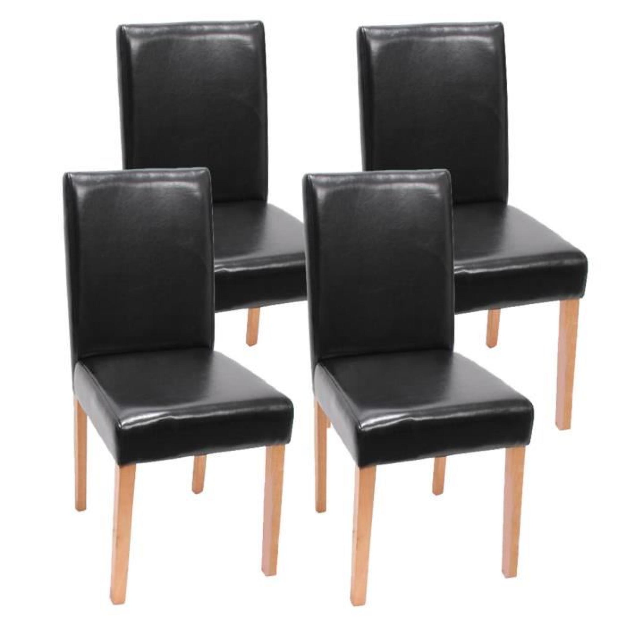 Magnifique chaises Noir en similicuir Lot de 4  