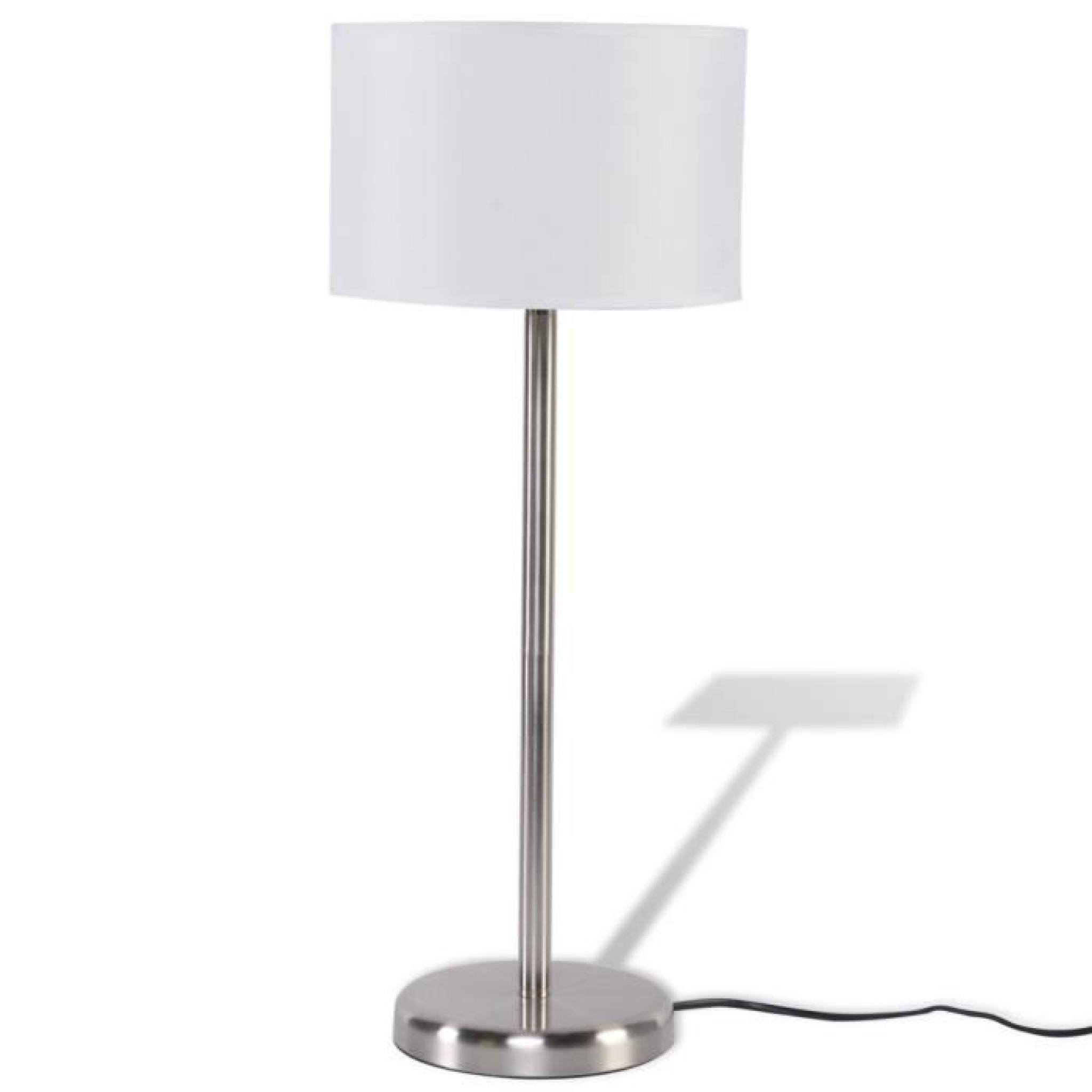 Magnifique Lampe de table Grundig en acier inoxydable 47 cm