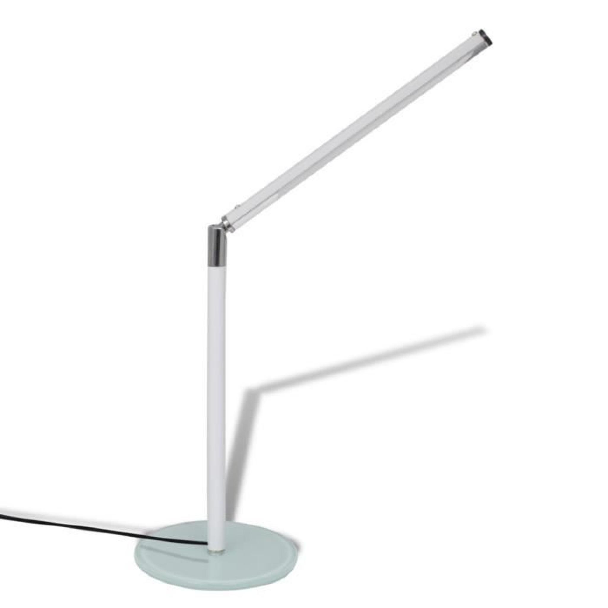 Magnifique Lampe de Table LED Blanche Luminosite ajustable Blanc Froid 4W