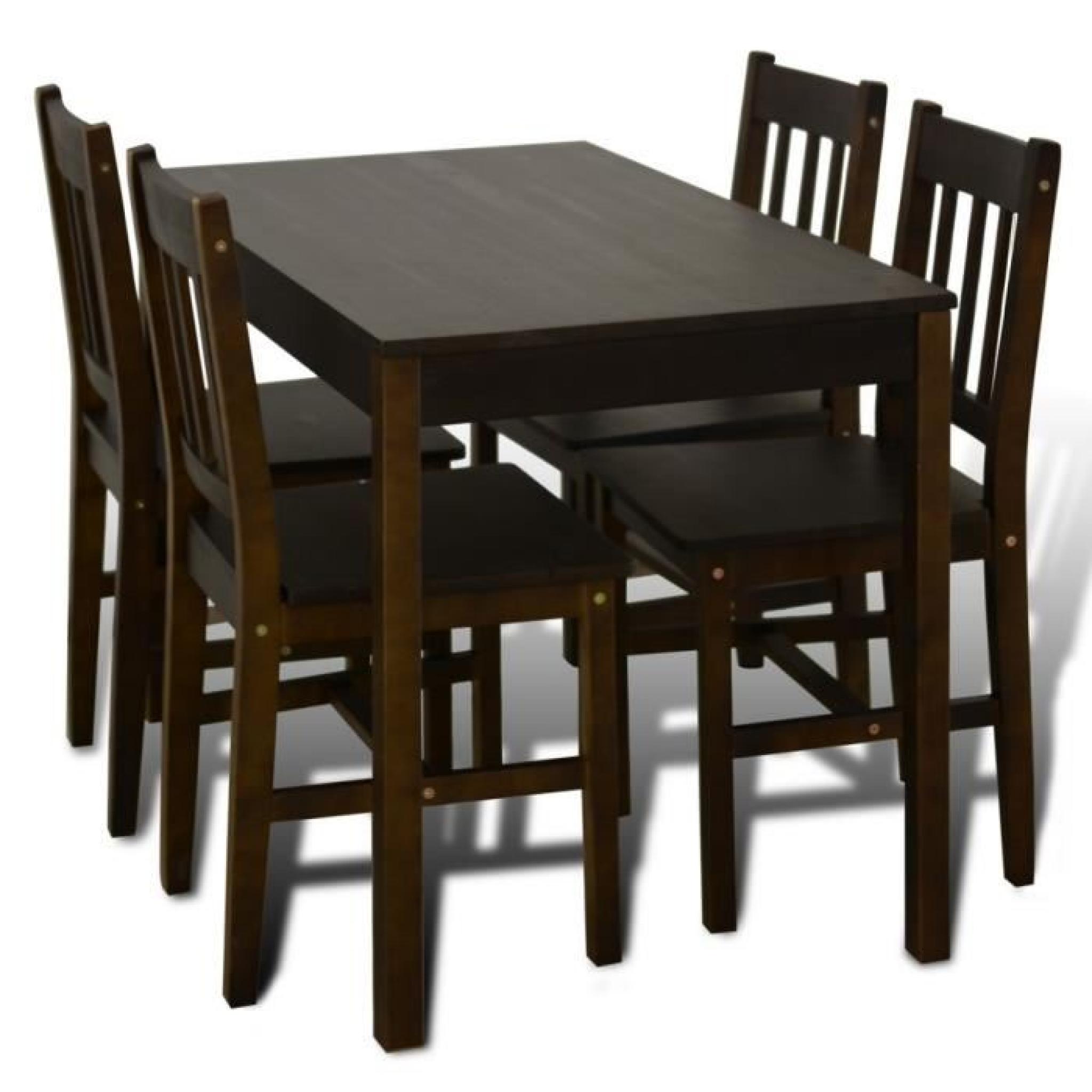 Magnifique Table a manger avec 4 chaises en bois Brun