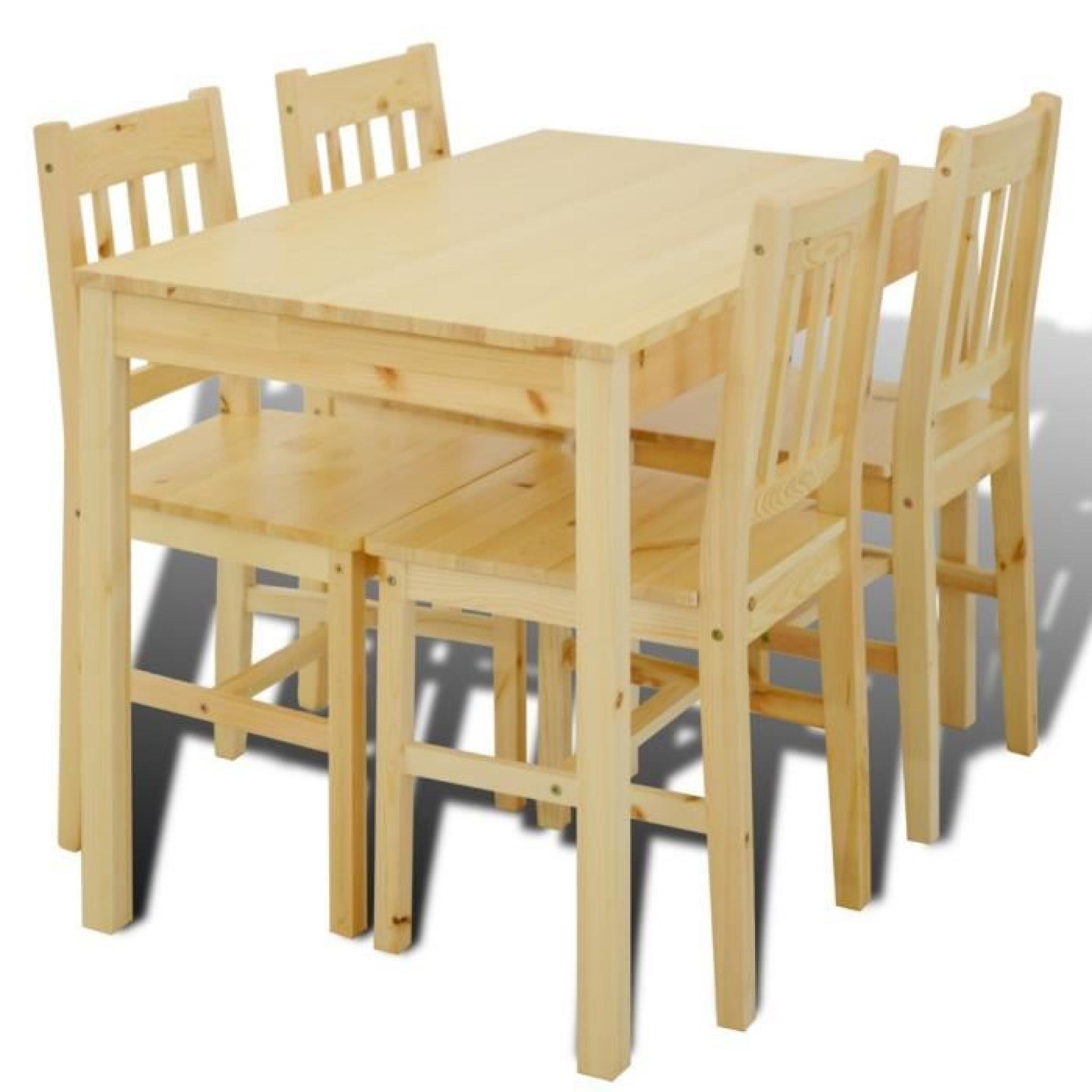 Magnifique Table a manger avec 4 chaises en bois Naturel