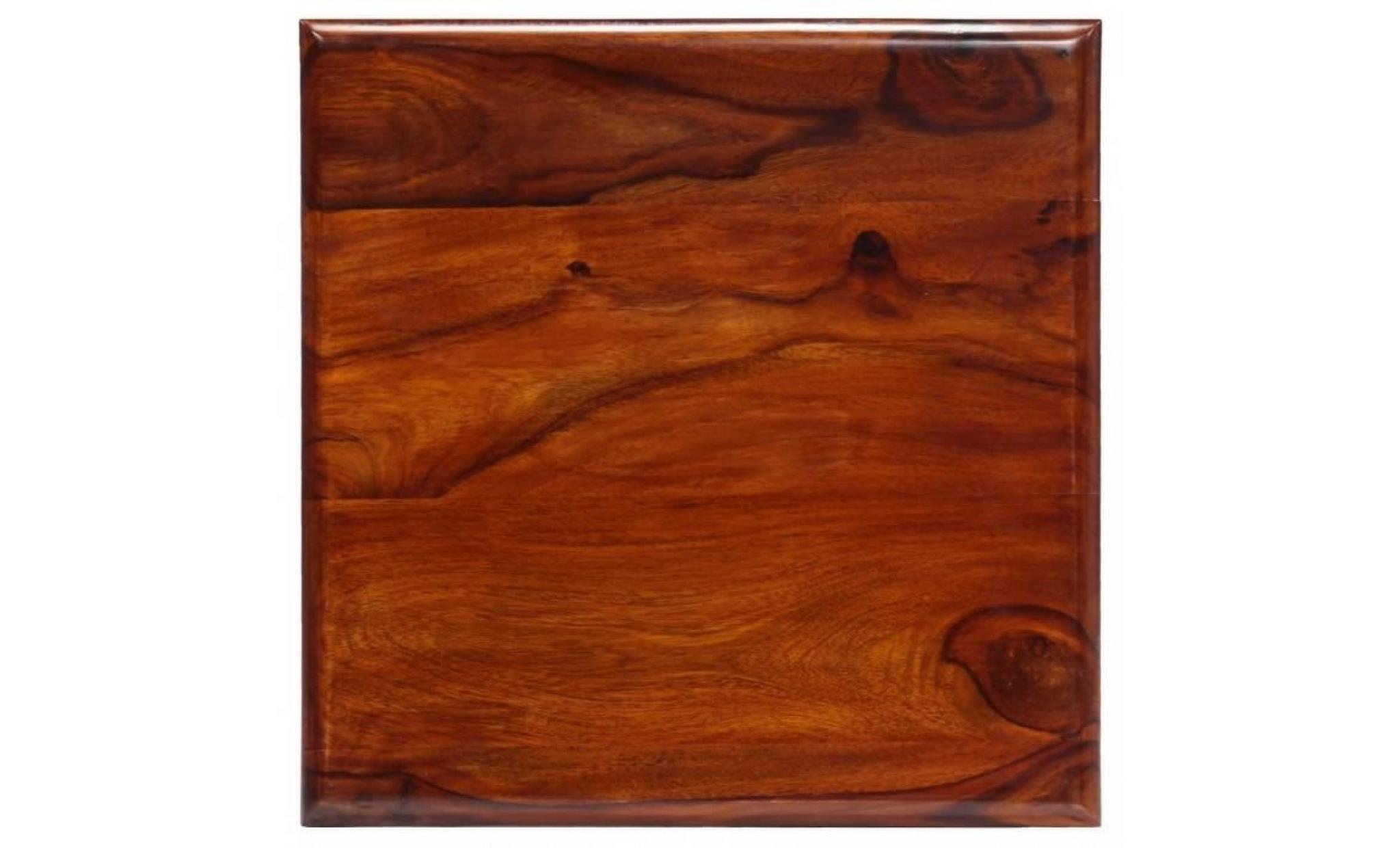 magnifique  table basse avec pieds ondules bois de sesham 42 x 42 x 39 cm