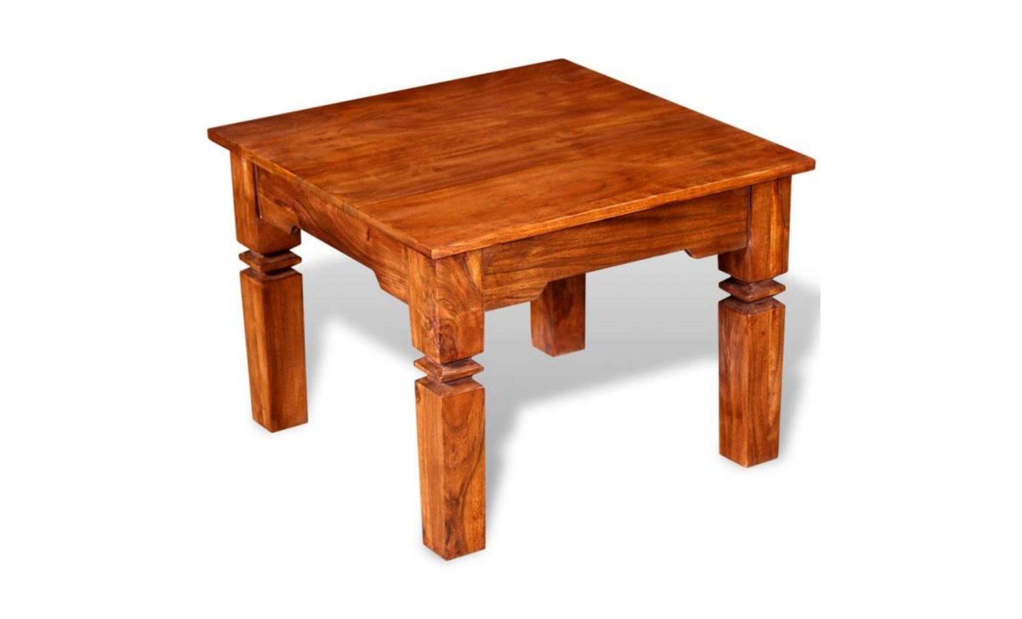 magnifique table basse bois massif 60 x 60 x 45 cm