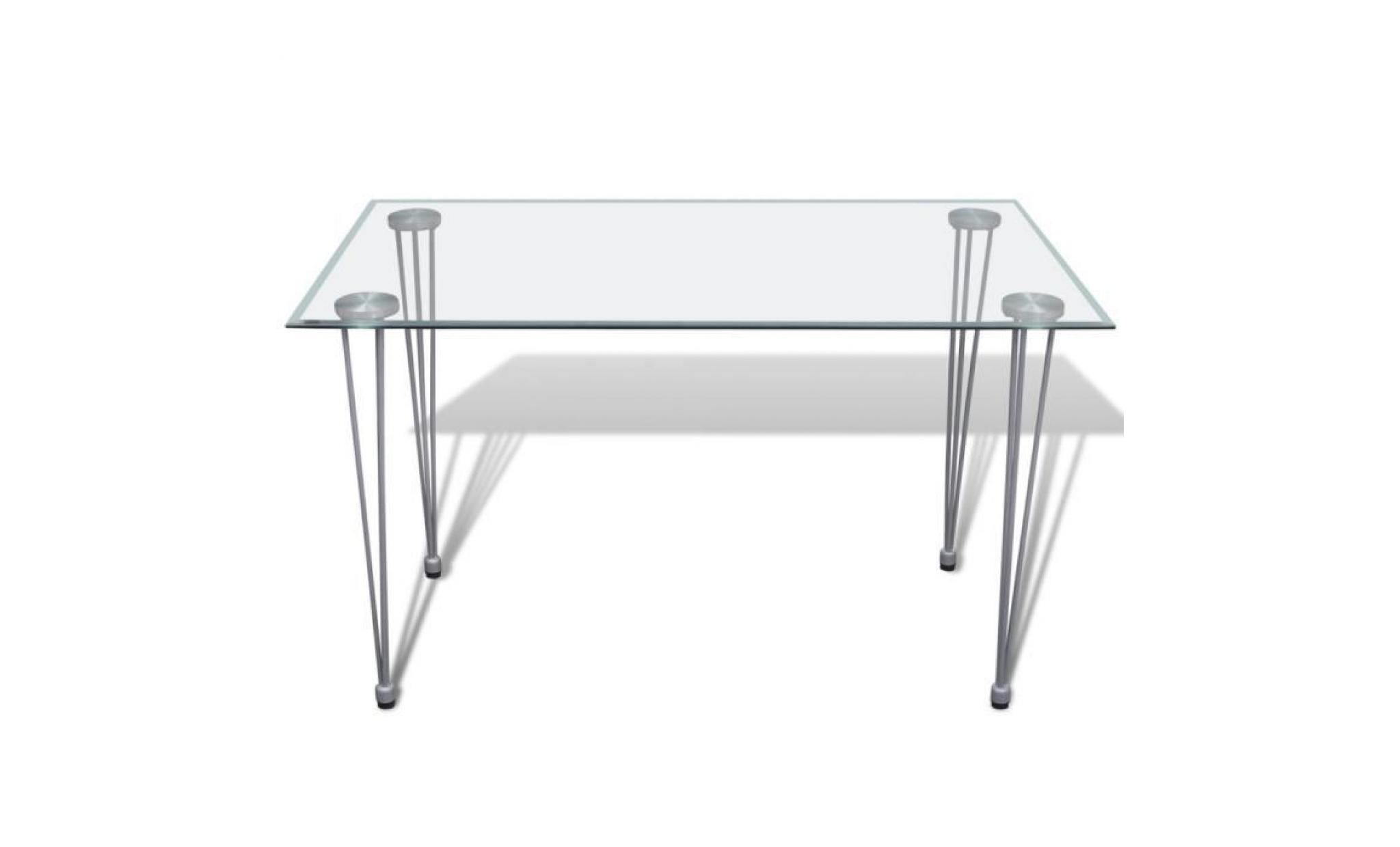 Magnifique Table transparente avec plateau en verre