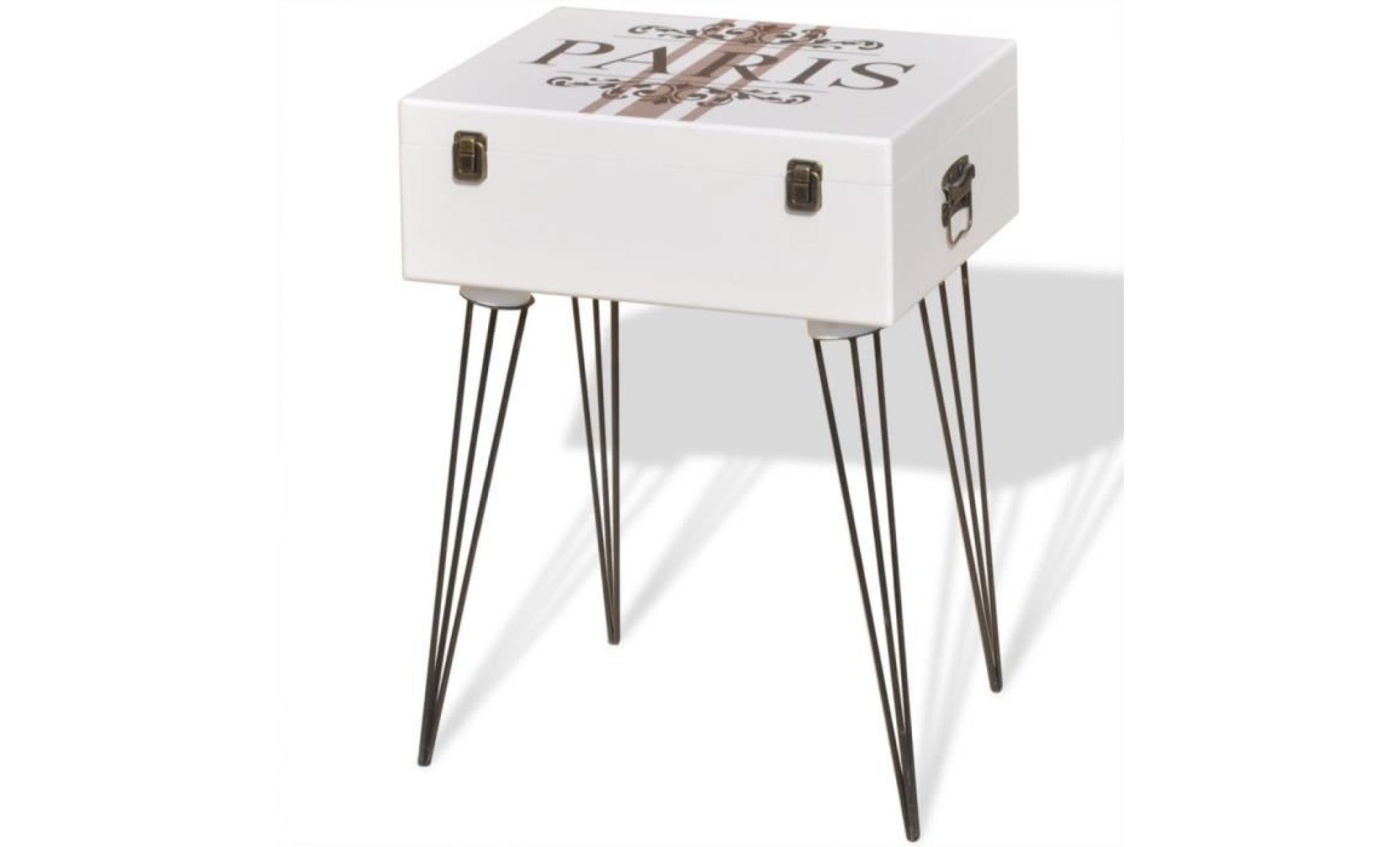 magnifique vidaxl table de chevet 40 x 30 x 57 cm blanc