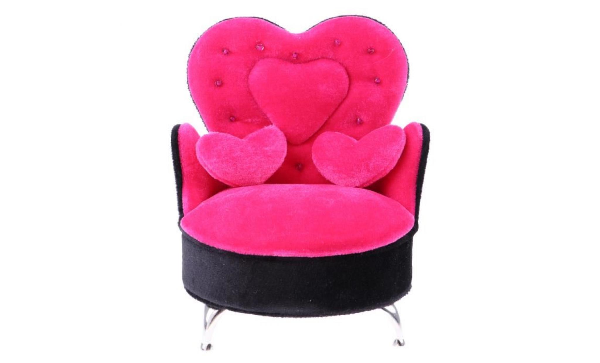 maison fauteuil fauteuil rose rouge avec meubles coussins pour poupées 1 6
