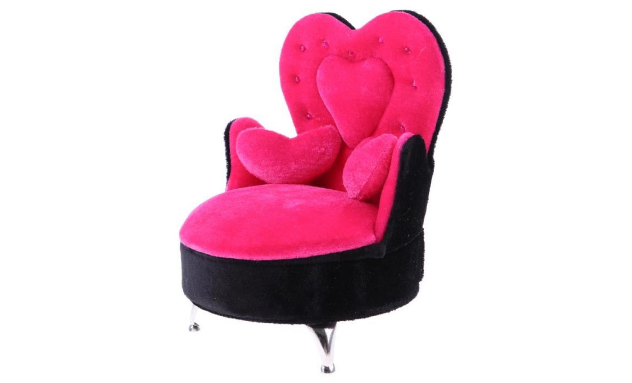 maison fauteuil fauteuil rose rouge avec meubles coussins pour poupées 1 6 pas cher