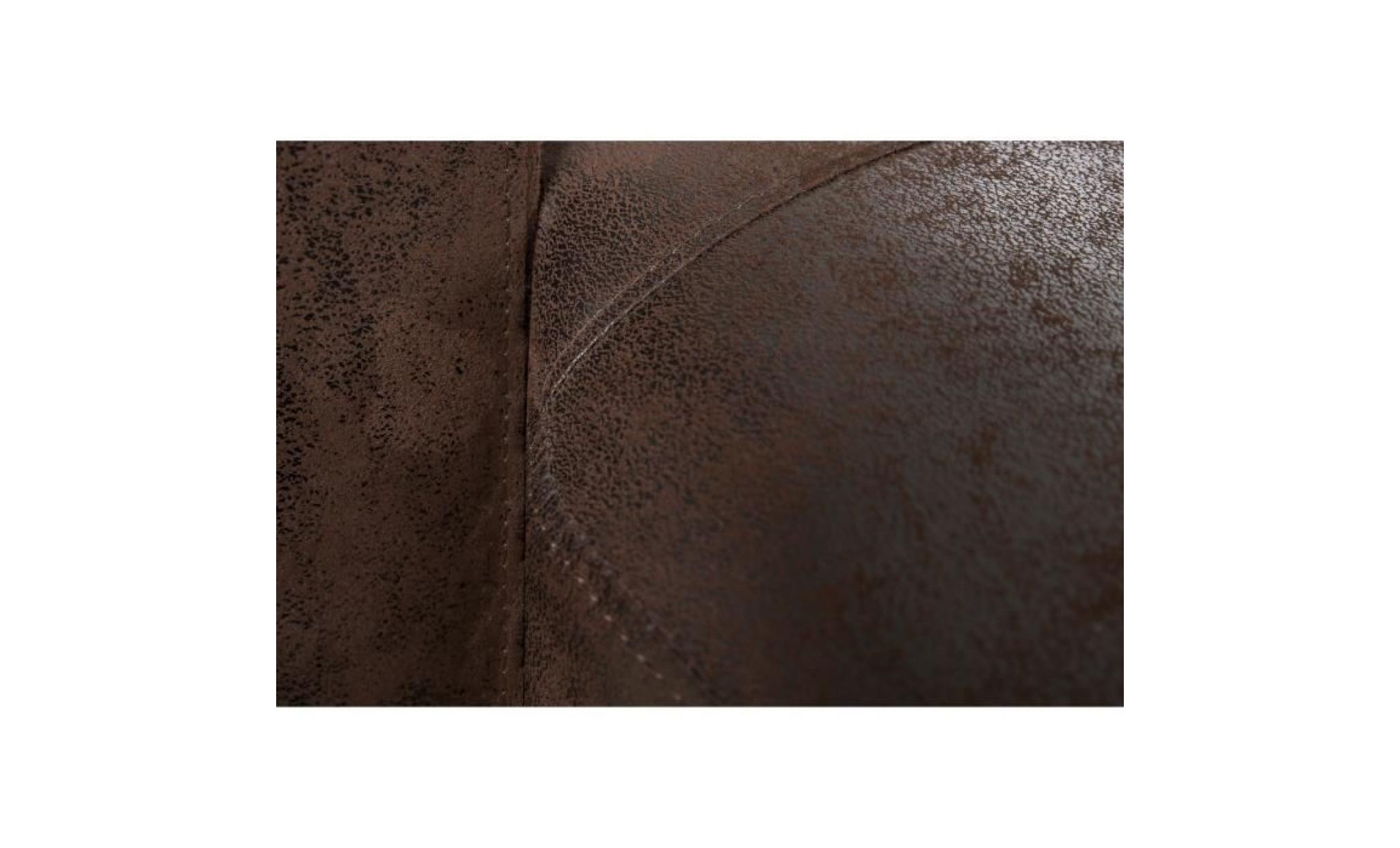 malma canapé d'angle panoramique 7 places   tissu marron vintage   contemporain   l 336 x p 173 212 cm pas cher
