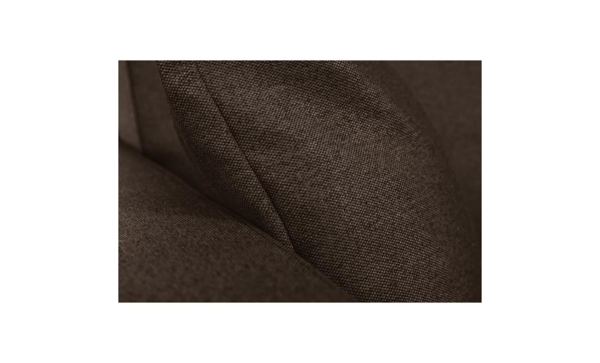 malma canapé droit fixe 3 places   tissu marron   classique   l 192 x p 100 cm pas cher