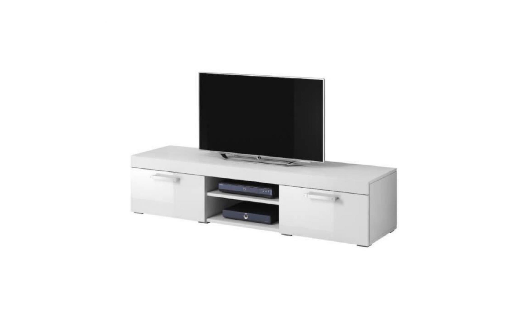 mambo meuble tv contemporain décor blanc    160 cm