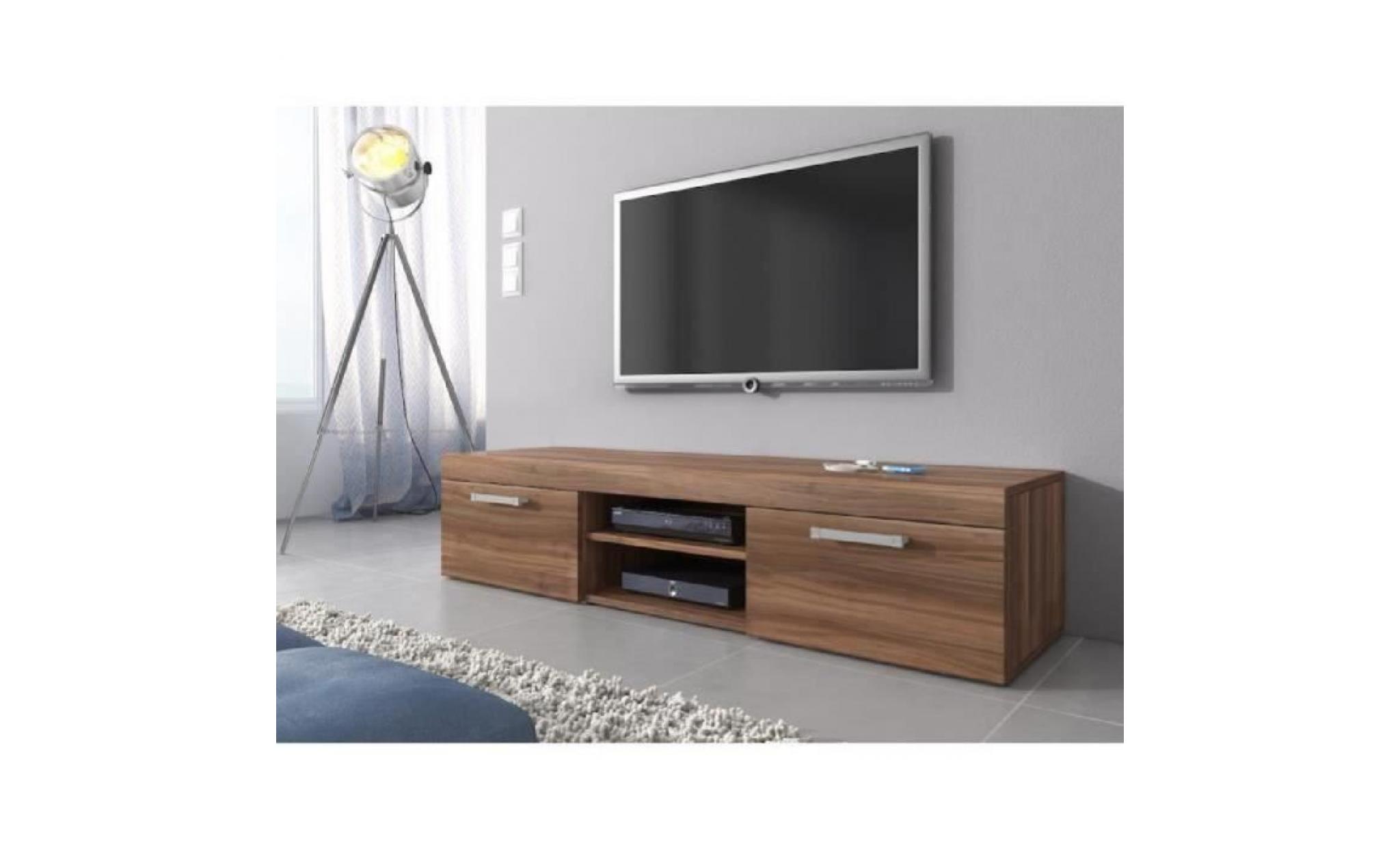 mambo meuble tv contemporain décor prunier    160 cm pas cher