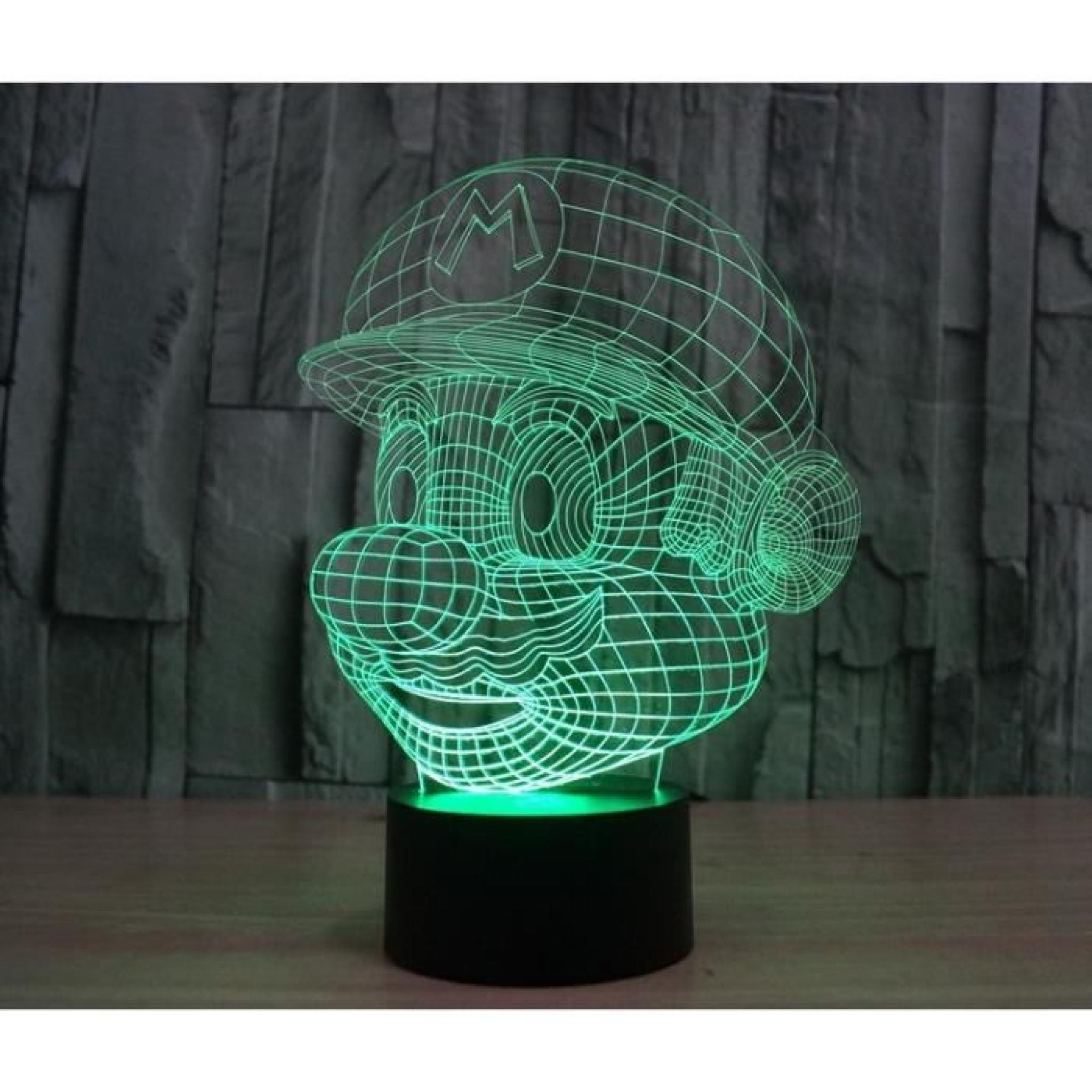 Mario Vision 3D stéréoscopique Tableau de lampes