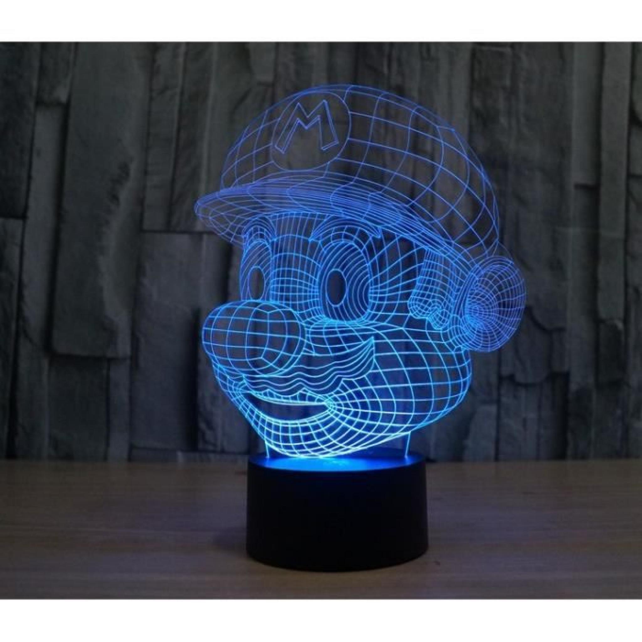 Mario Vision 3D stéréoscopique Tableau de lampes pas cher