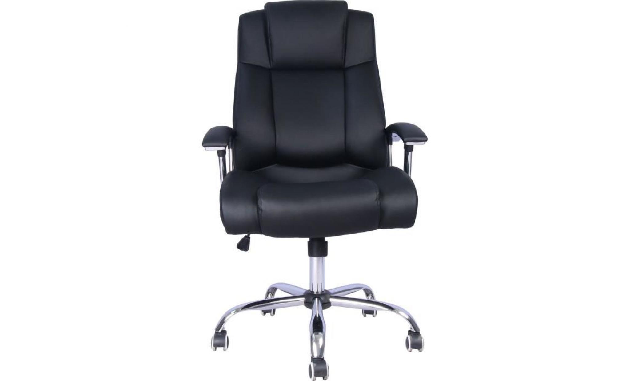 master fauteuil de bureau   simili noir   contemporain   l 71 x p 65 cm pas cher