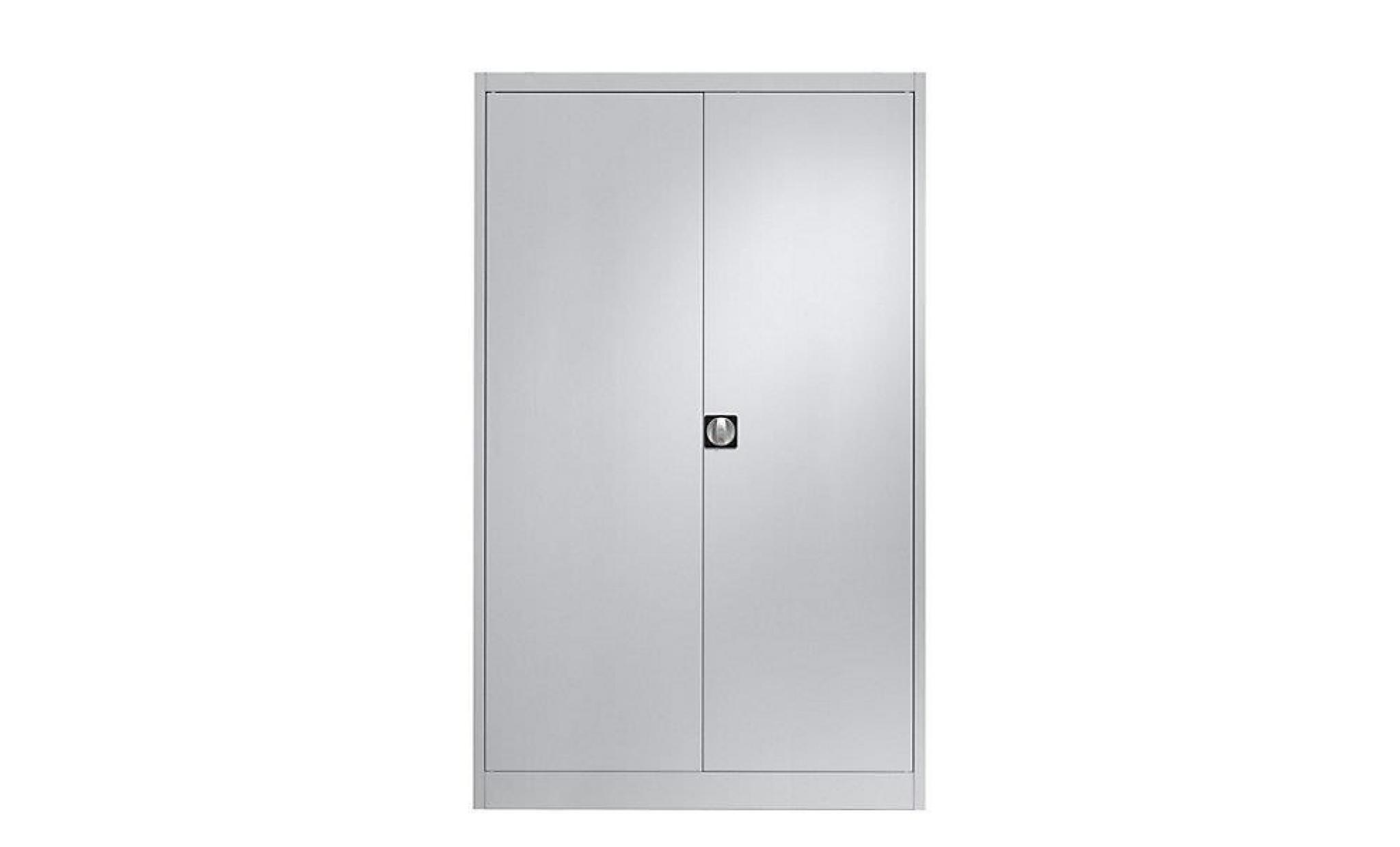 mauser armoire métallique à portes battantes   4 tablettes, p 500 mm gris clair   armoire armoire métallique armoire à portes