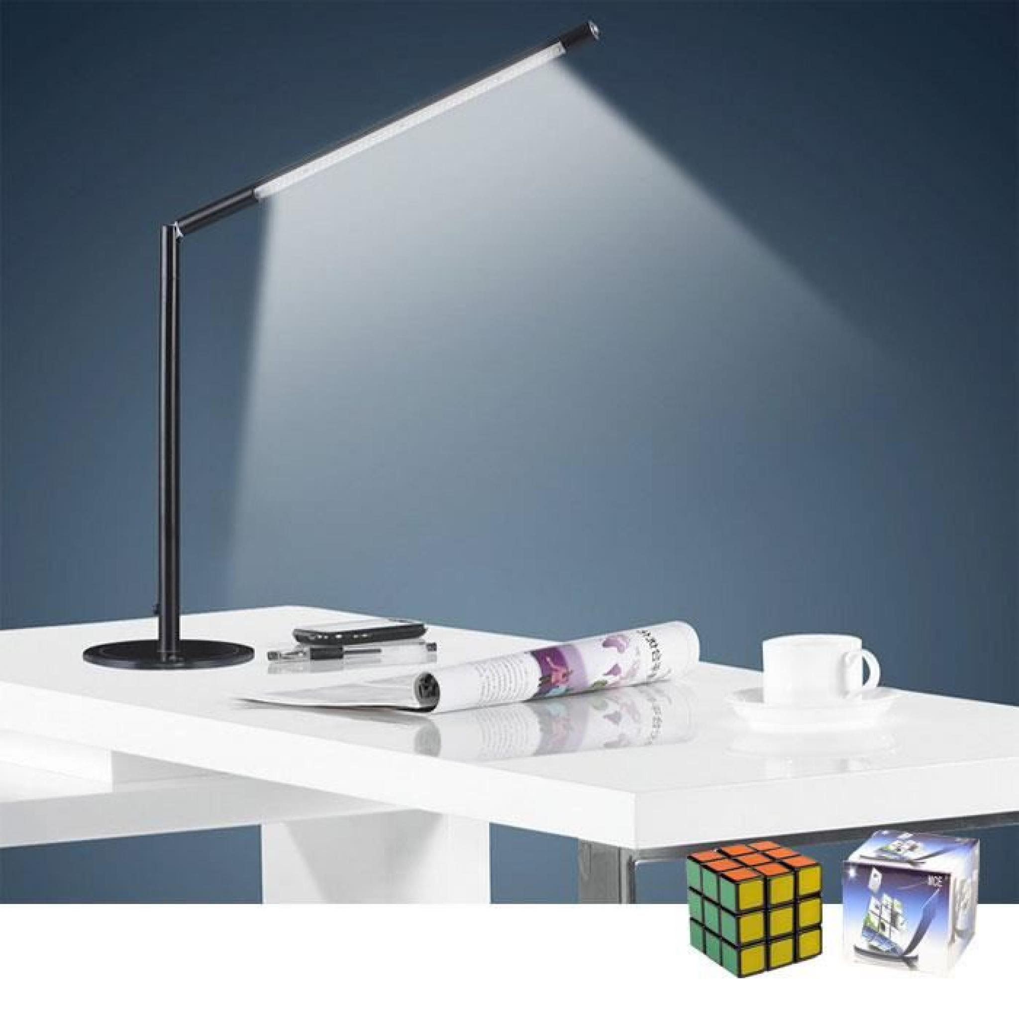 MCE Passion Black Lampe de Table Noire H2 LED 48 perles de lampe Protection oeil avec un Rubik's cube 