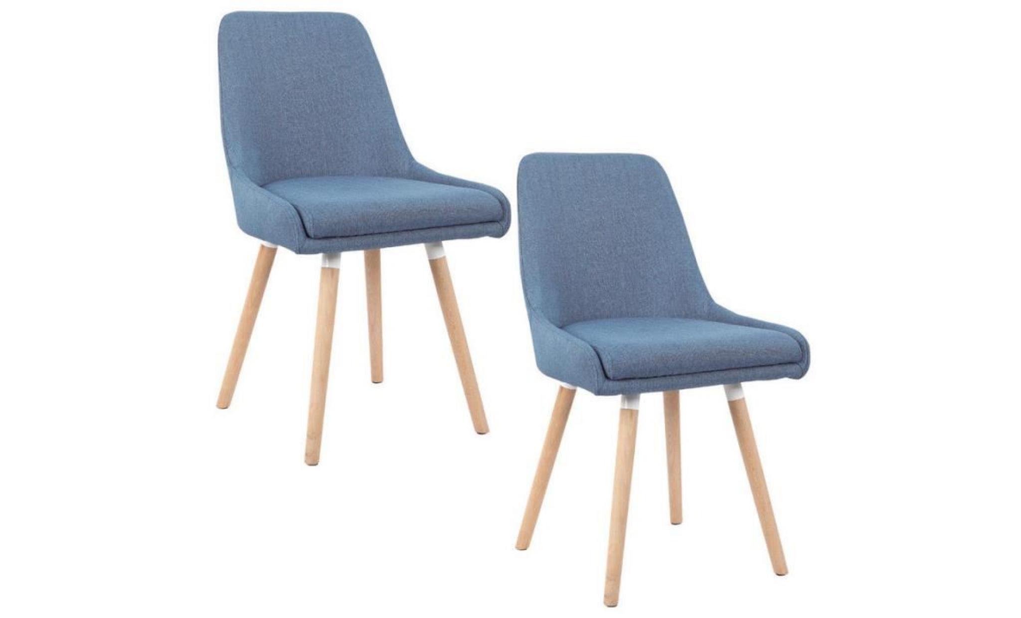 mctech lot de 2 chaises de salle à manger fauteuil design scandinave   beige   cy48w