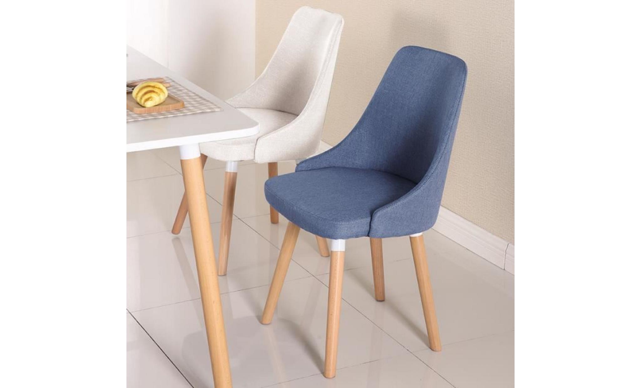 mctech lot de 2 chaises de salle à manger fauteuil design scandinave   gris   cy33g pas cher