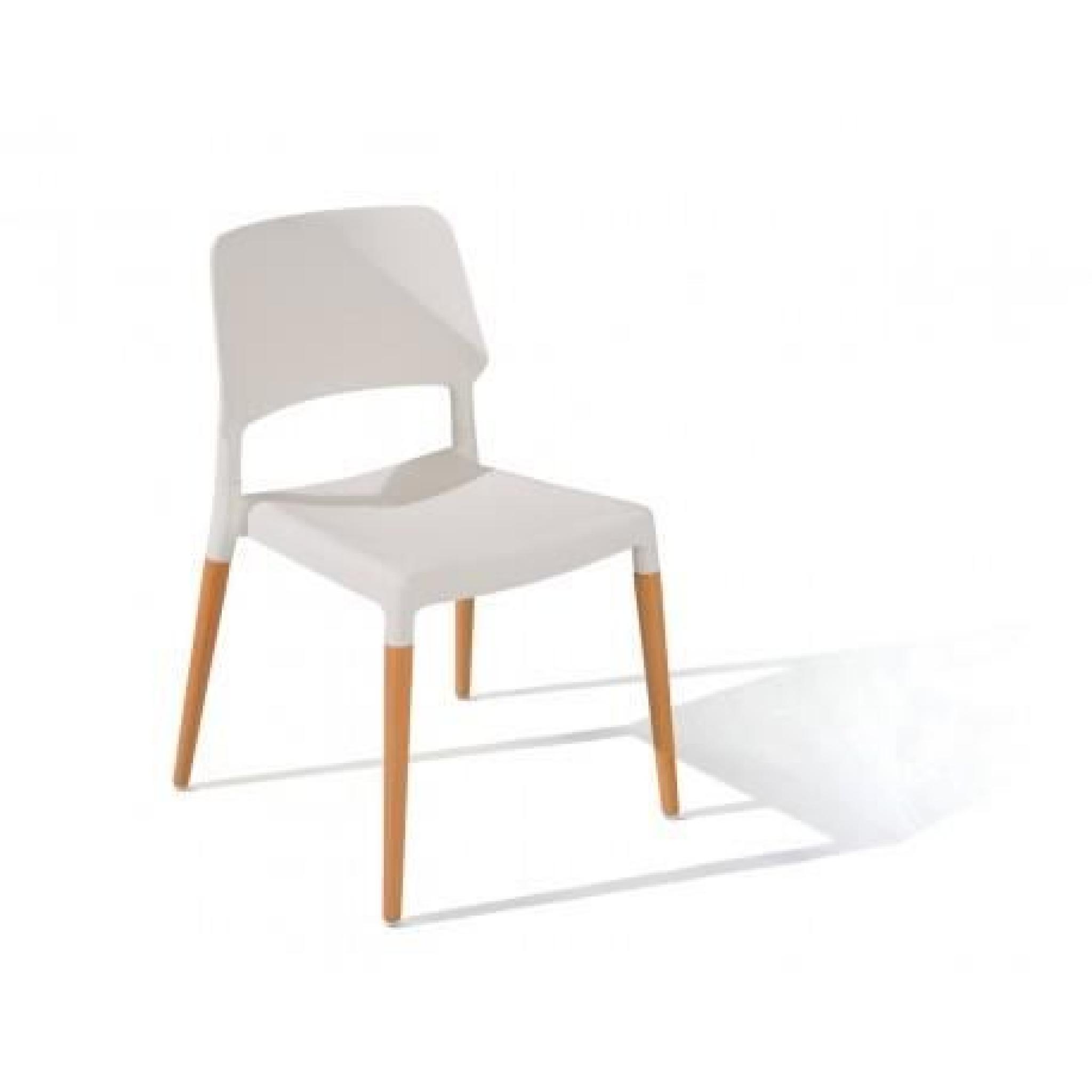 Mélanie - Lot 4 Chaises Blanches