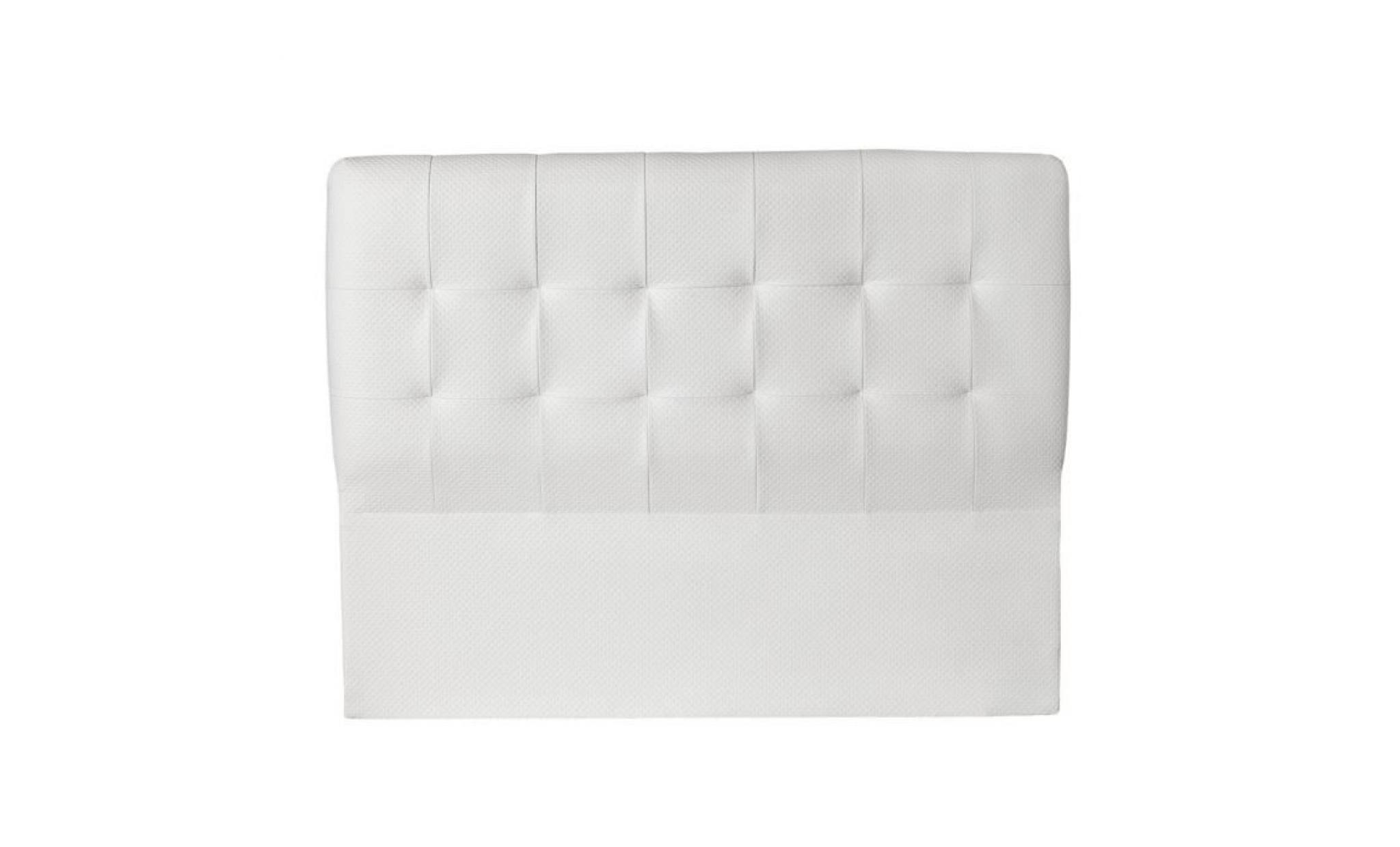 mesefor  tête de lit capitonnée blanc pour lit de 135cm