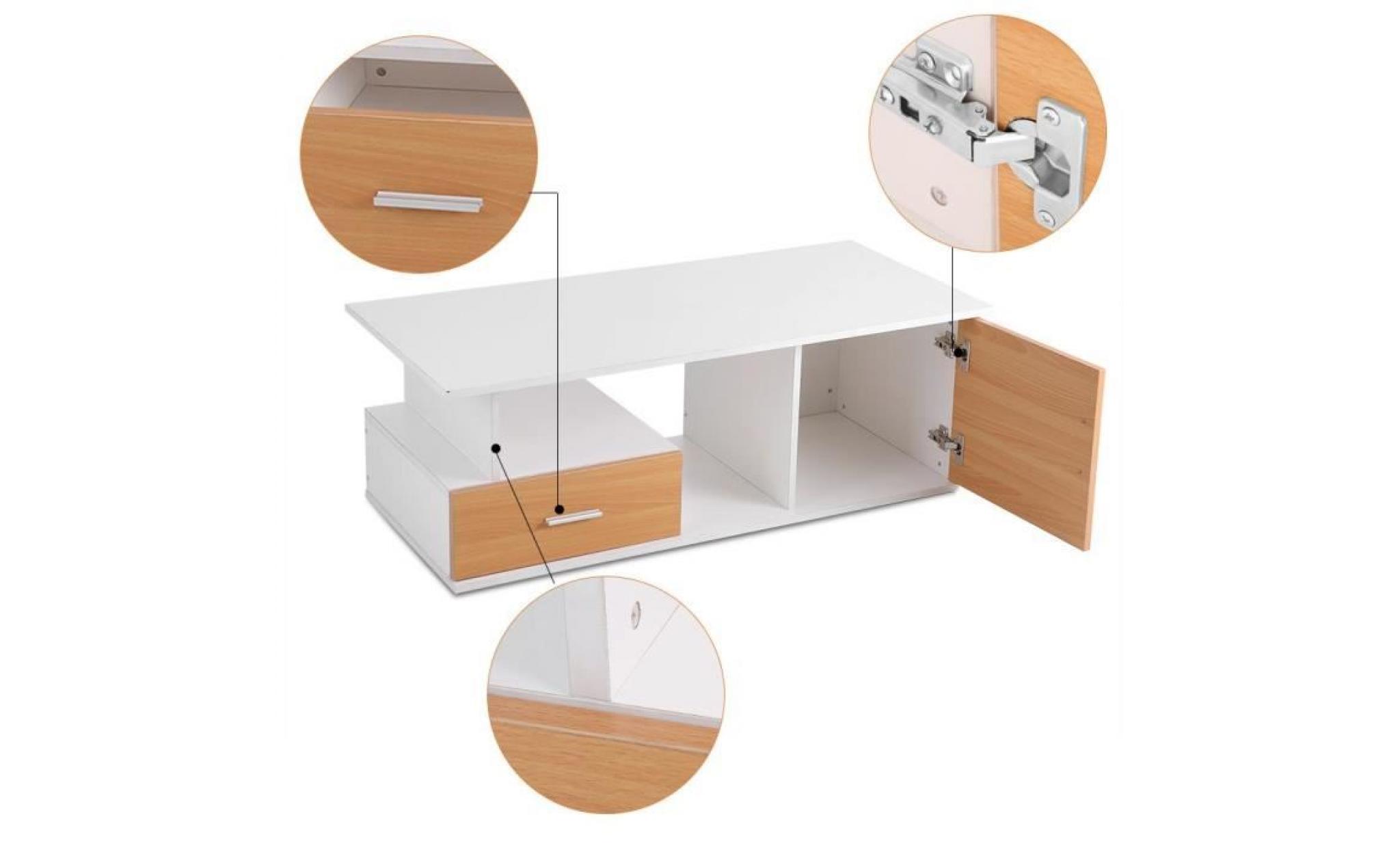 meube tv / banc tv / table basse salon support tv avec tiroir et bac de rangement pas cher