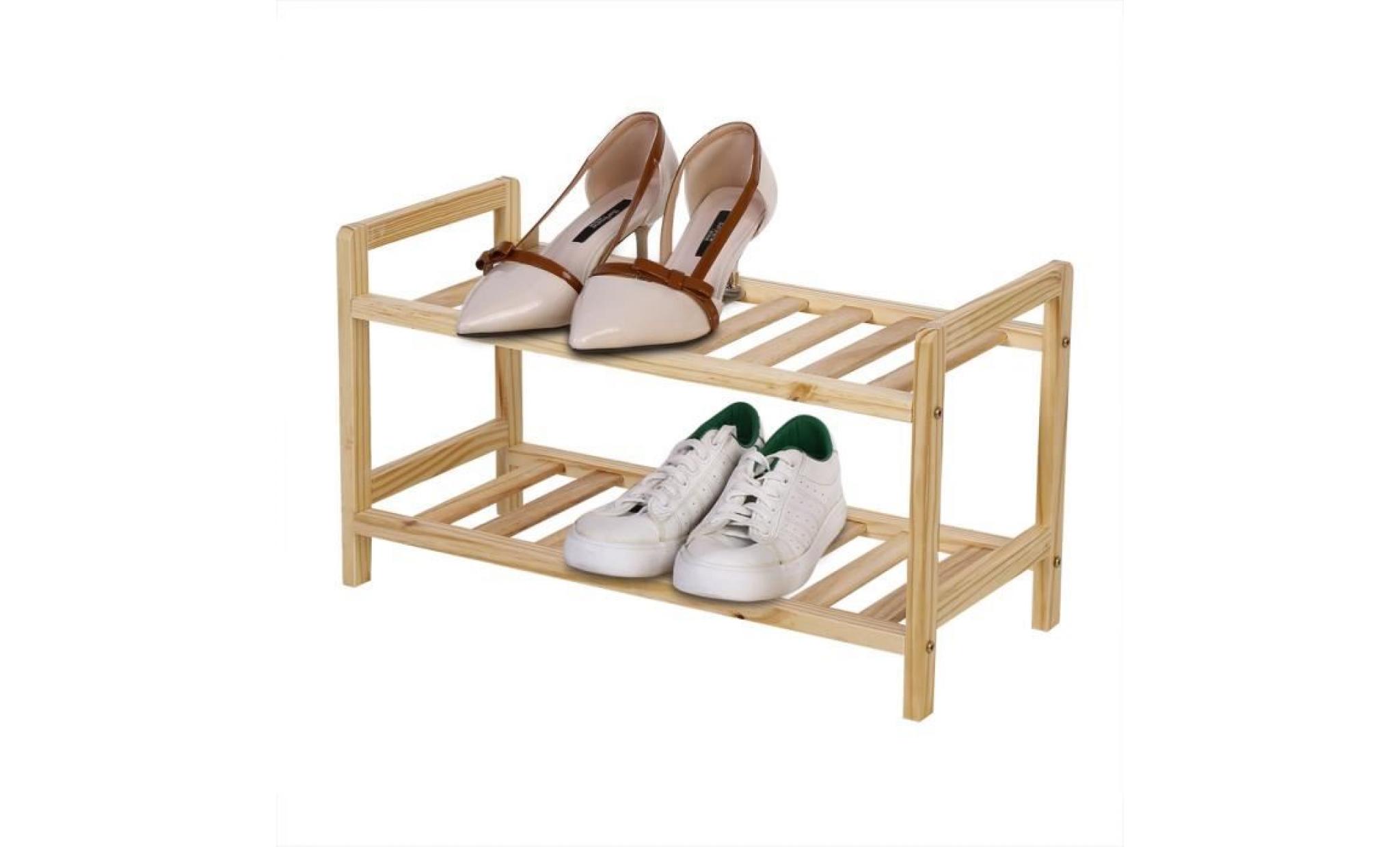 meuble À chaussures range chaussures support de rangement en bois de 2/3/4 étagères organisateur étagère à chaussures porte chaussur pas cher