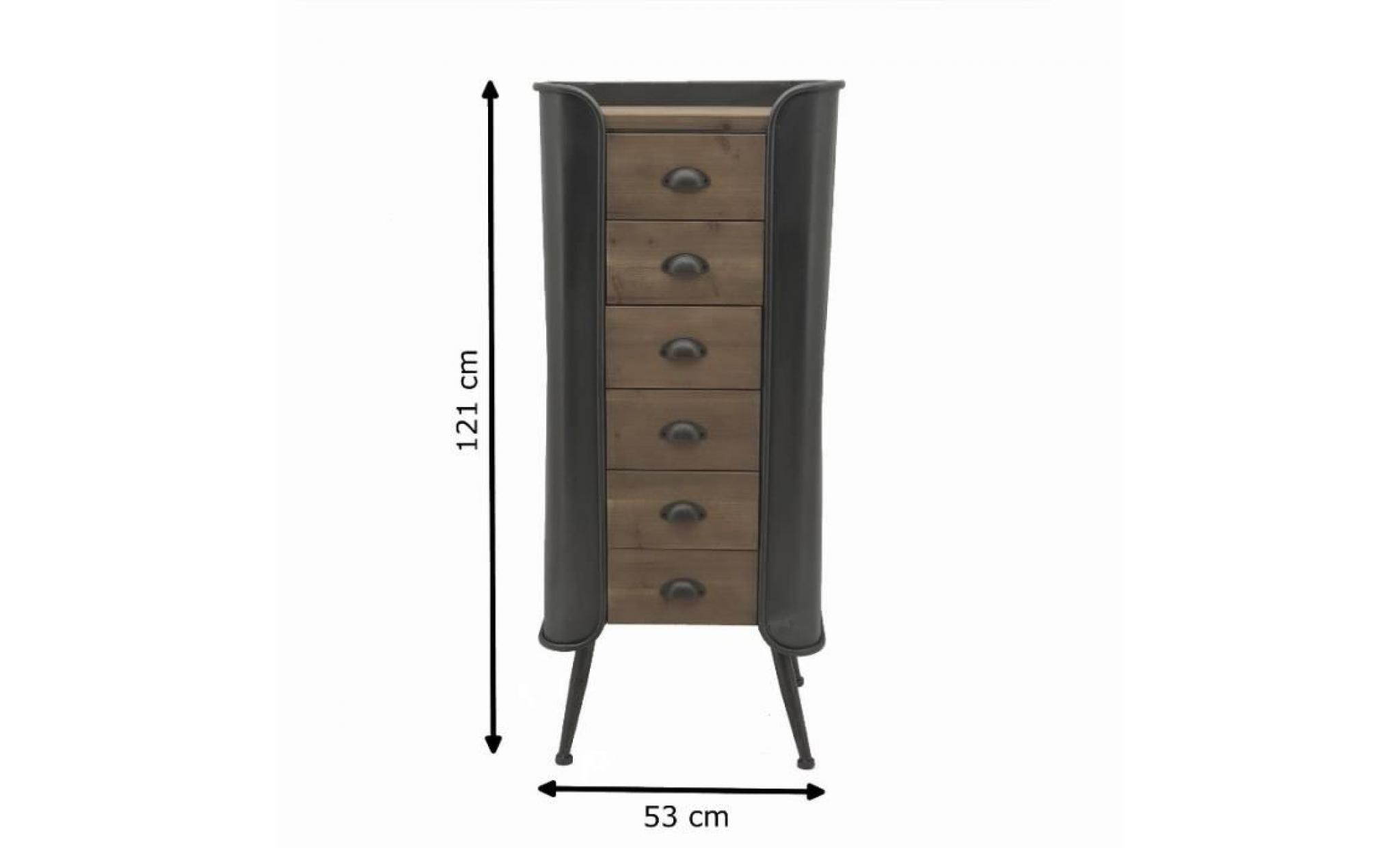 meuble bahut commode enfilade à tiroirs industriel bois fer 119 cm x 79.50 cm x 39.50 cm   28 meuble