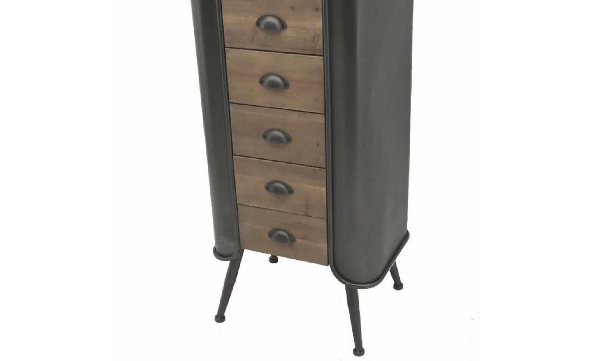 meuble bahut commode enfilade à tiroirs industriel bois fer 119 cm x 79.50 cm x 39.50 cm   28 meuble pas cher