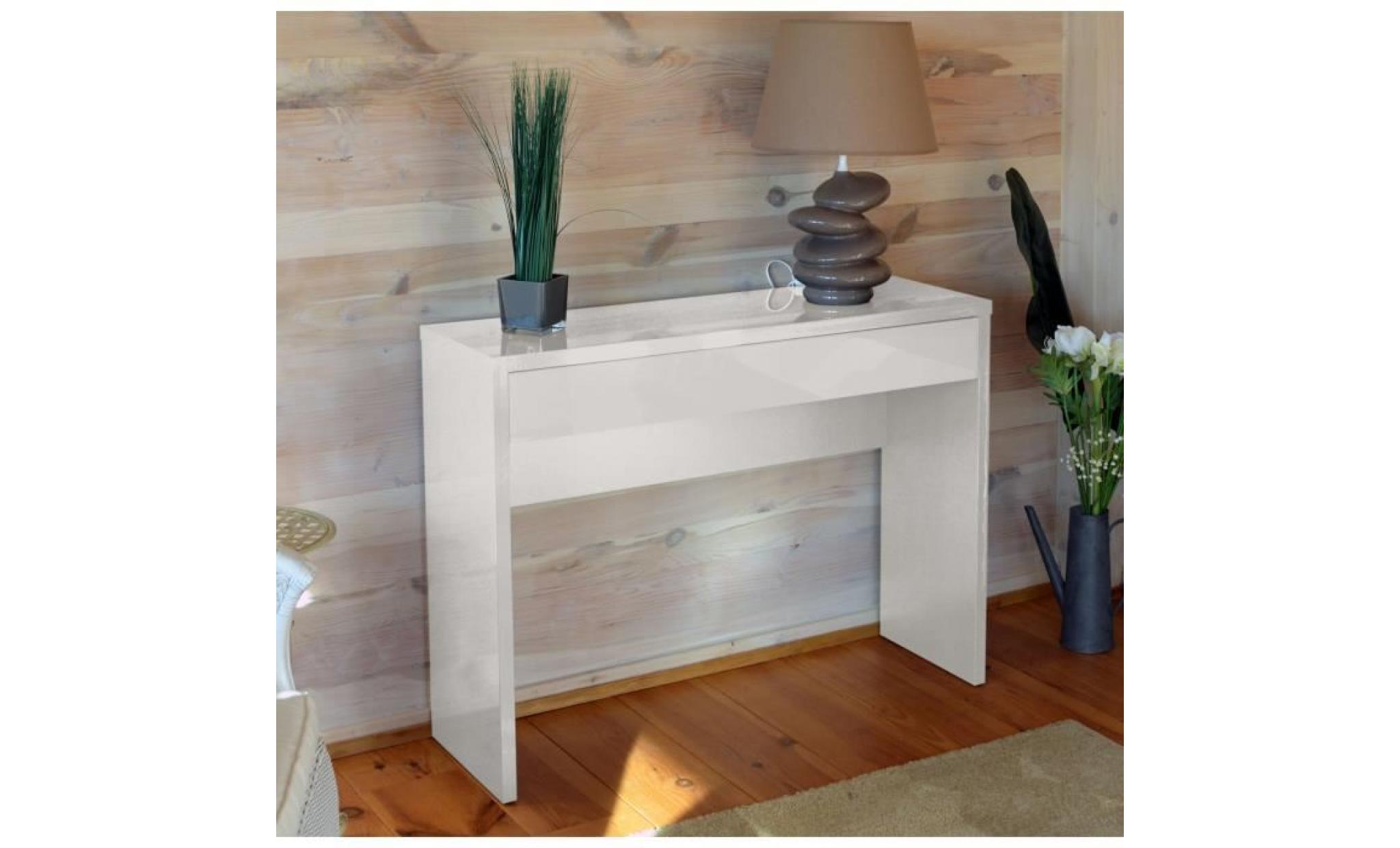 meuble d'entrée, console arena coloris blanc. meuble design pour votre entrée