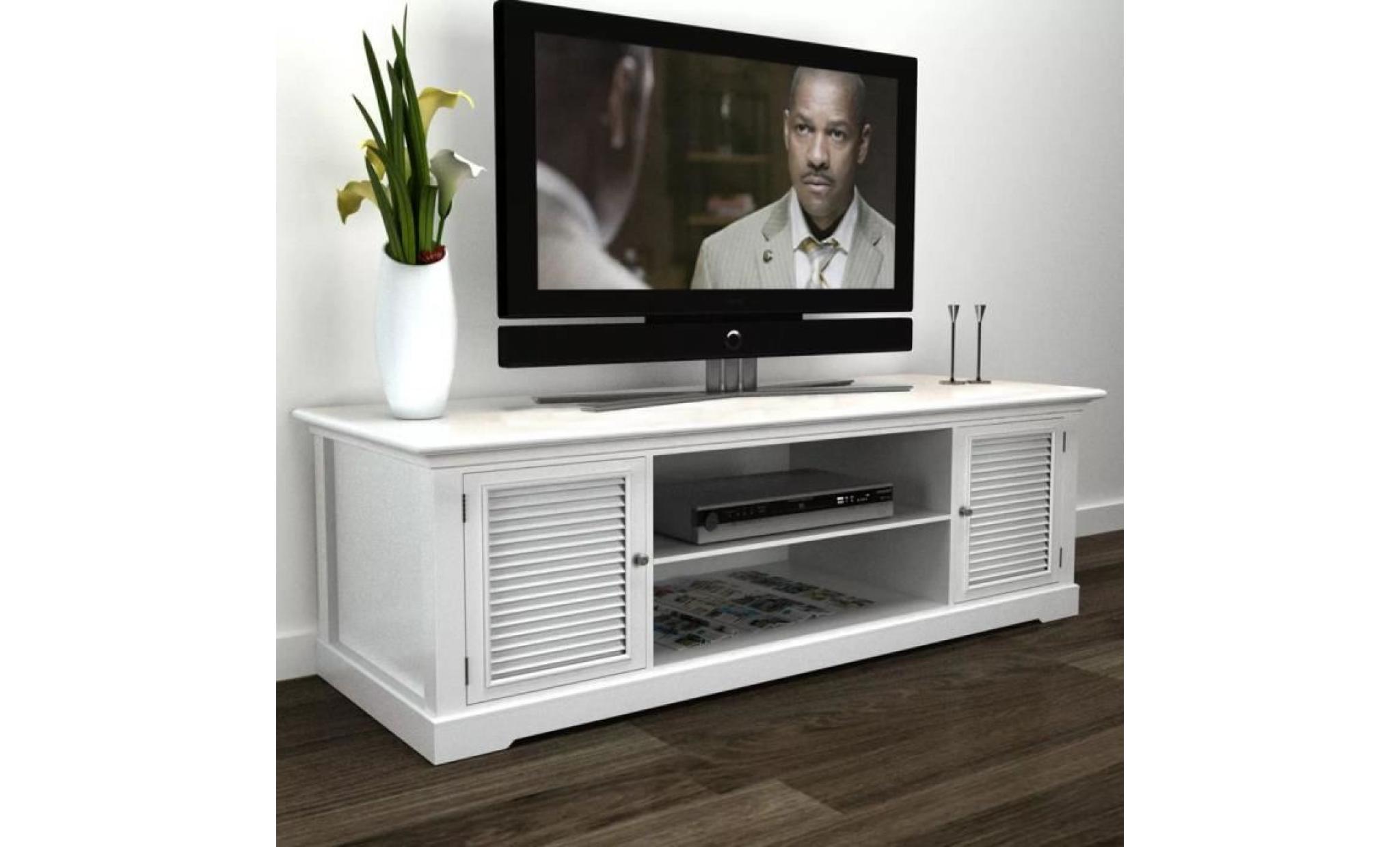 meuble de tv bois blanc