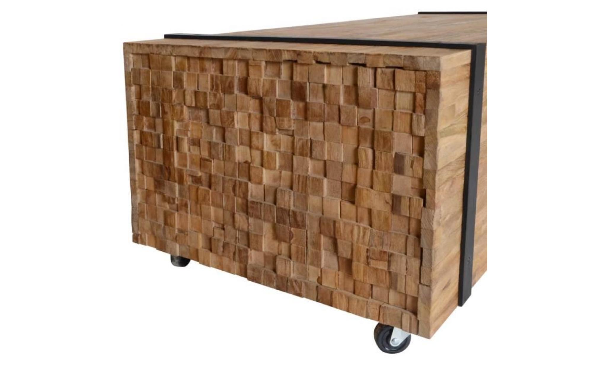 meuble hifi meuble salon meubles audio vidéo et pour home cinéma 140 x 40 x 45 cm bois d'acacia massif pas cher