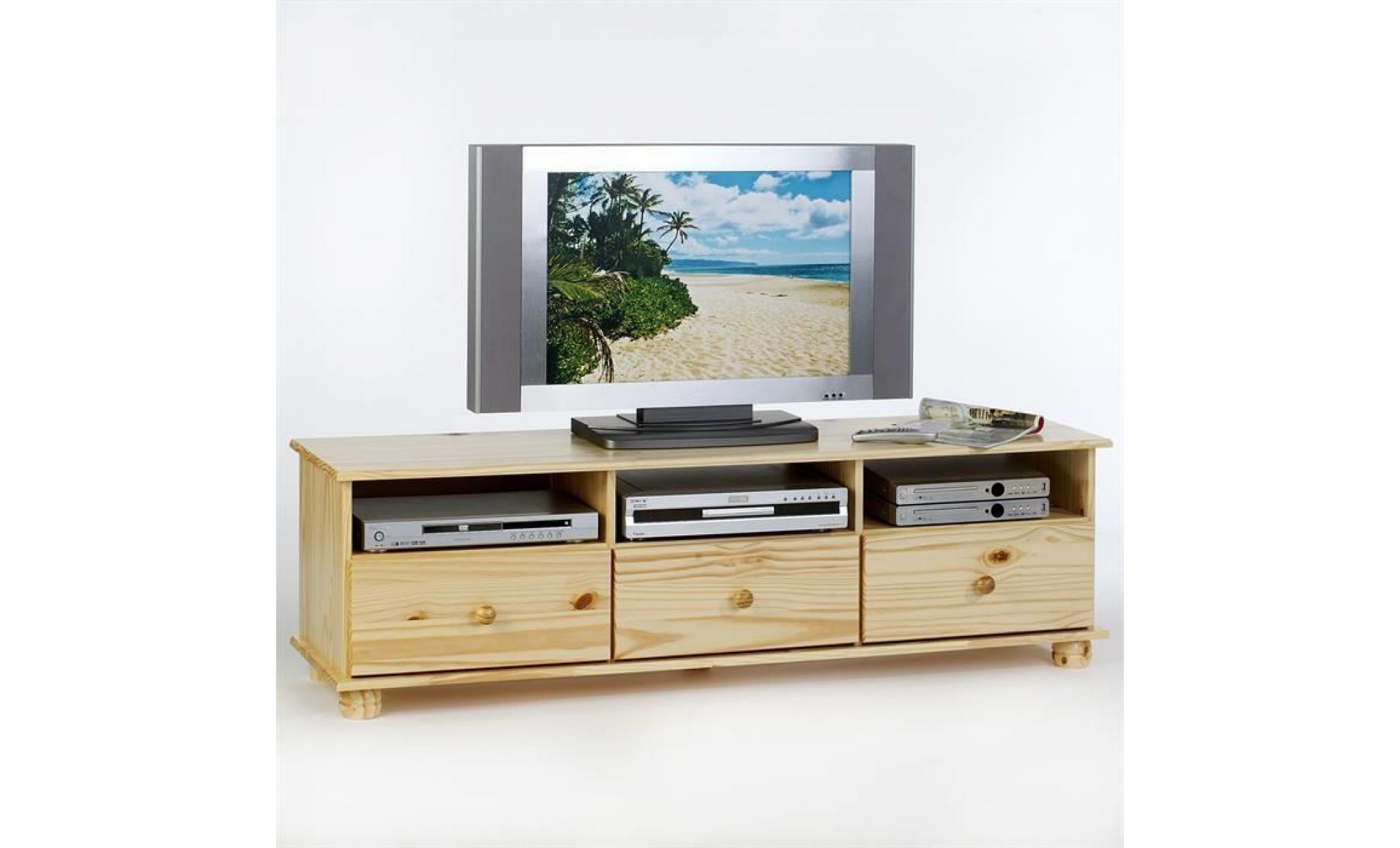 meuble tv bern pin massif vernis naturel