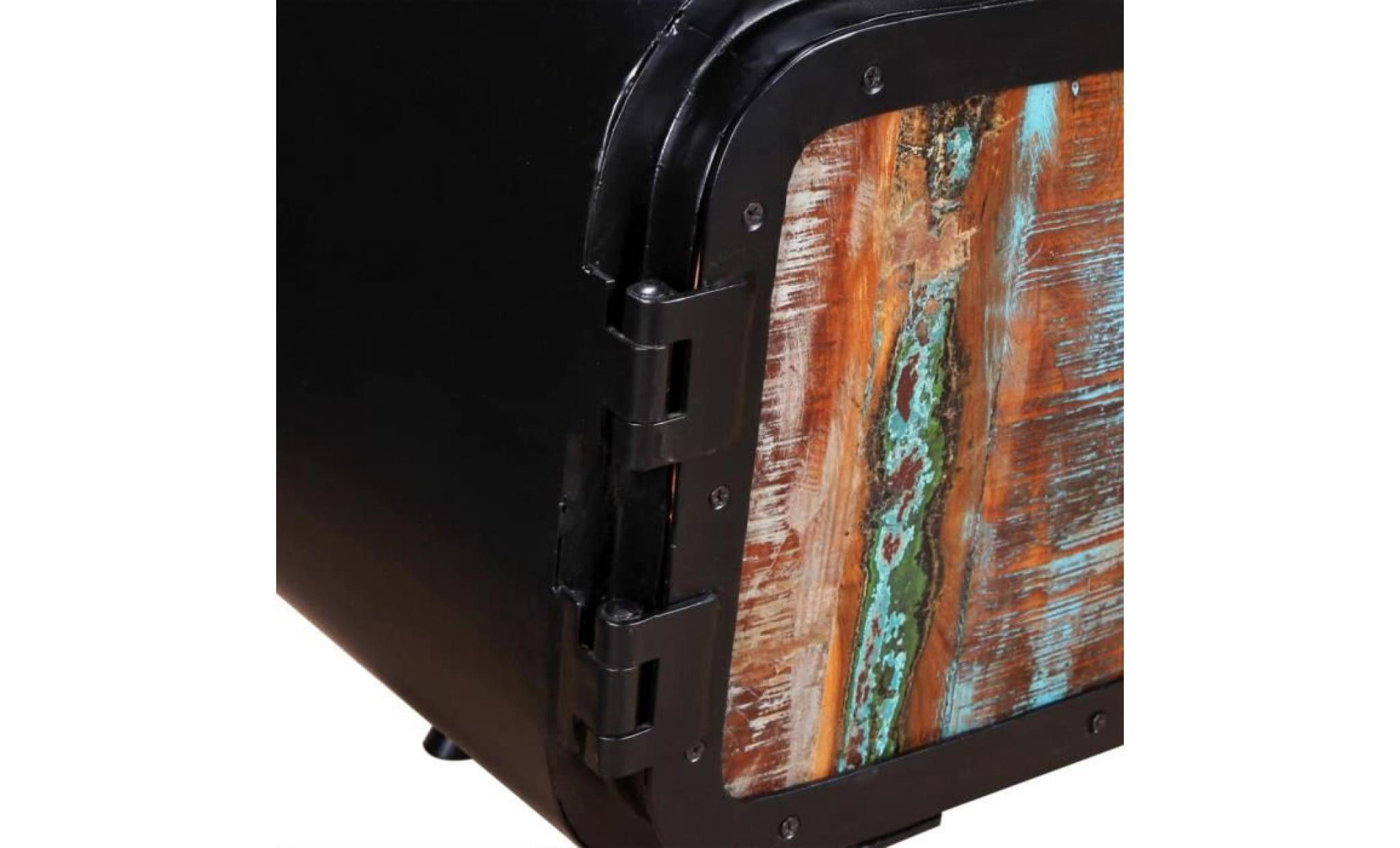meuble tv bois de récupération 120 x 30 x 45 cm pas cher