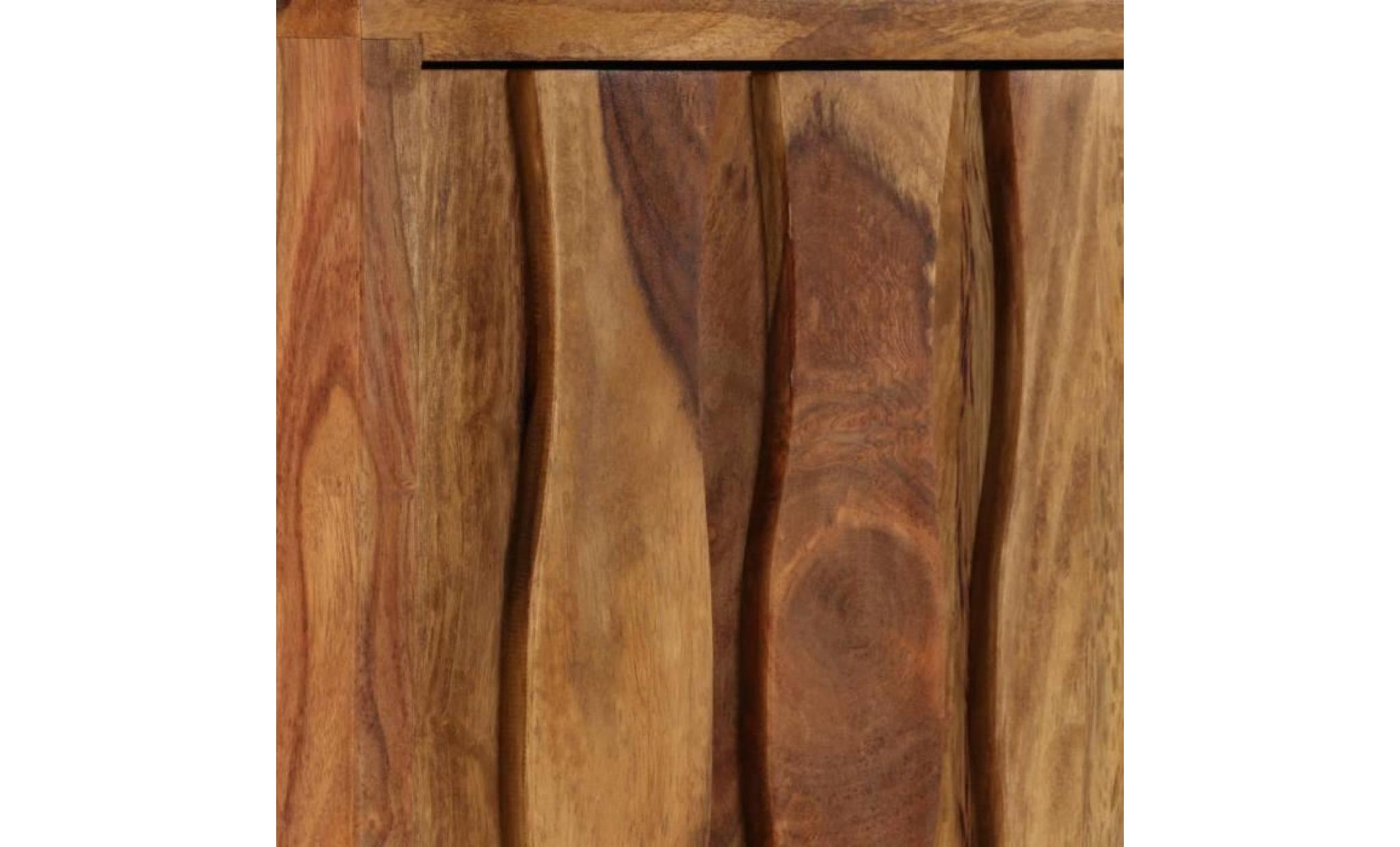 meuble tv bois massif de sesham 118 x 30 x 40 cm contemporain pas cher