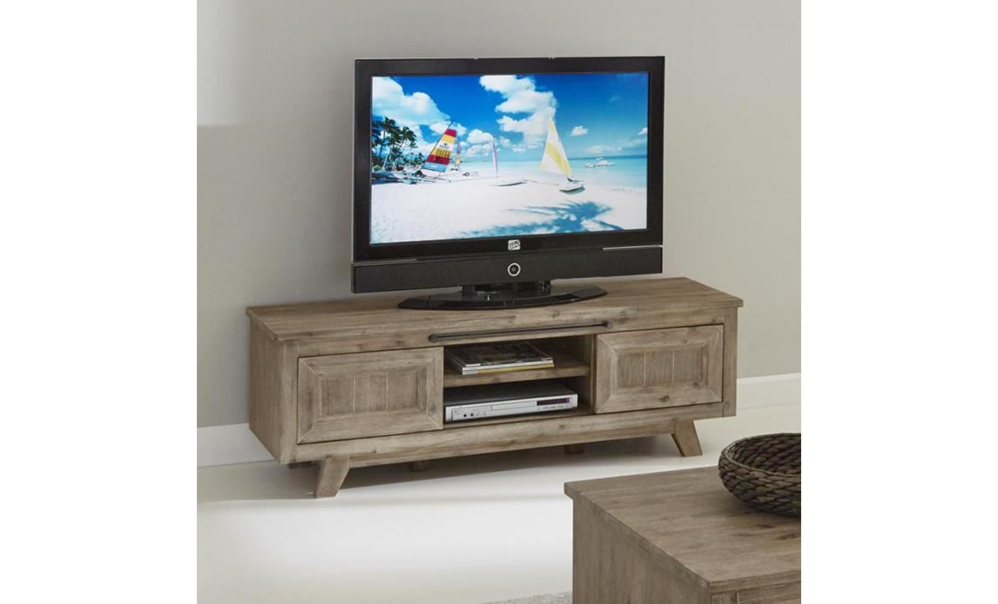 meuble tv contemporain en acacia aubin