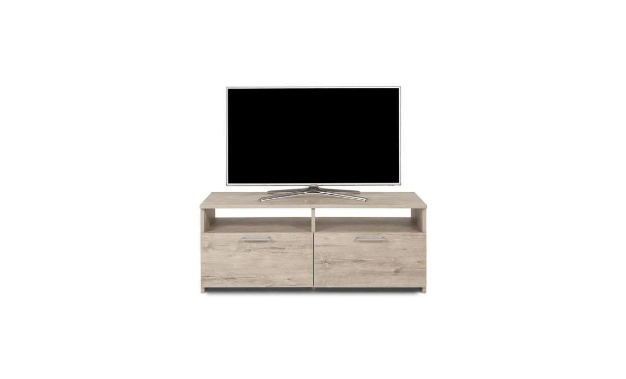 mobilifiver meuble télé, rachele, chêne naturel, 112 x 42 x 45 cm, mélaminé, made in italy