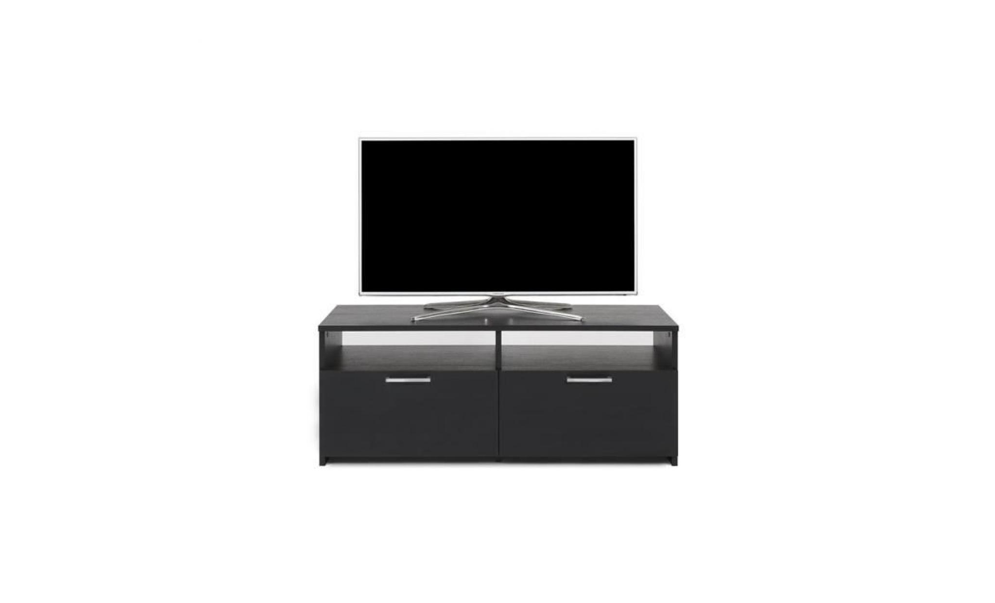 mobilifiver meuble télé, rachele, frêne noir, 112 x 42 x 45 cm, mélaminé, made in italy