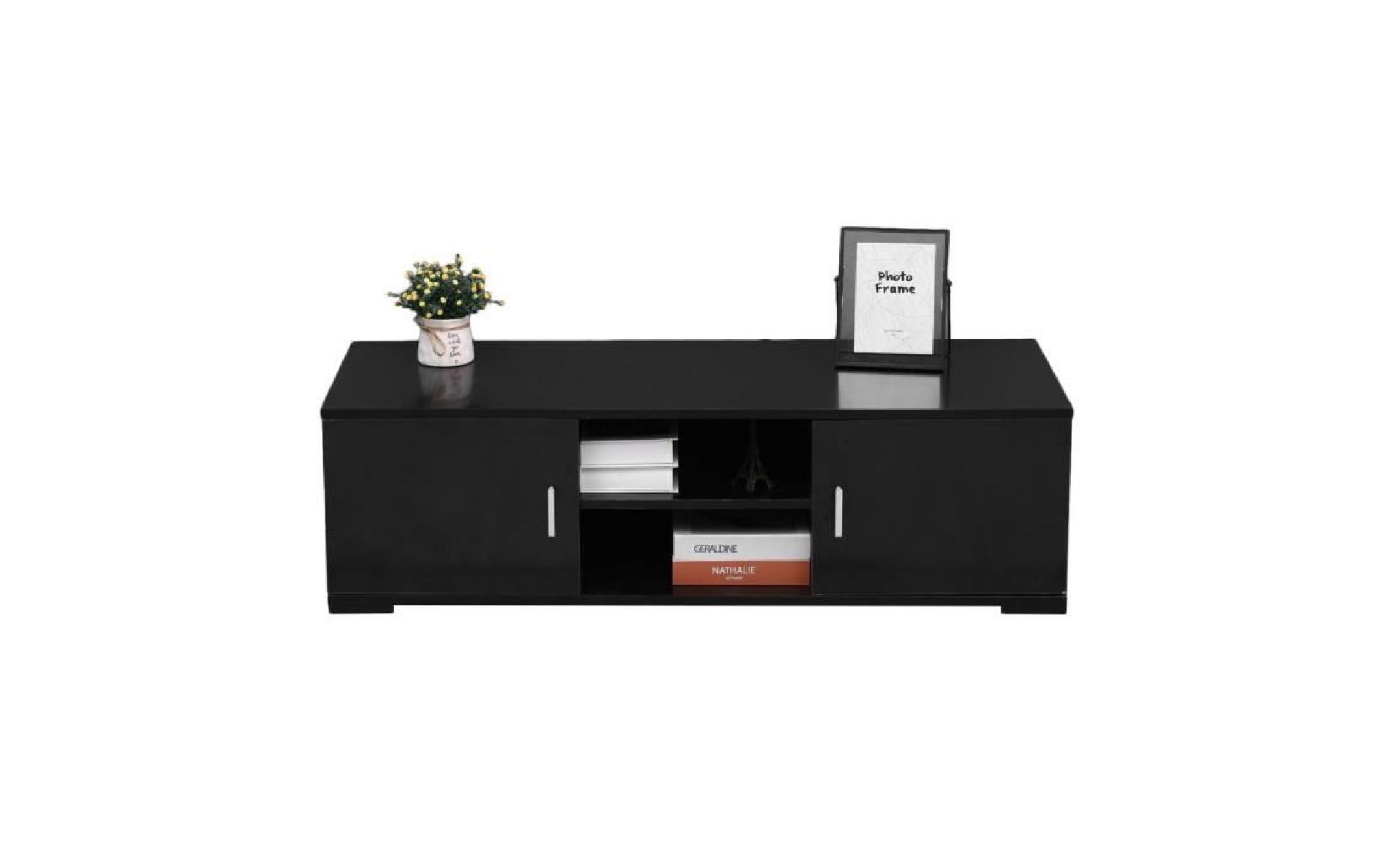 meuble tv design contemporain noir 115cm