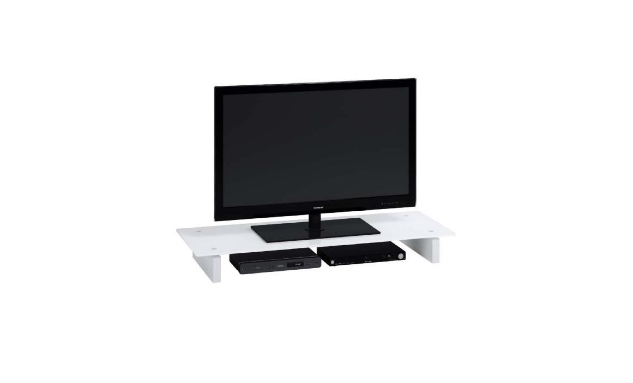 meuble tv design maxime atylia couleur blanc matière. panneaux de particules